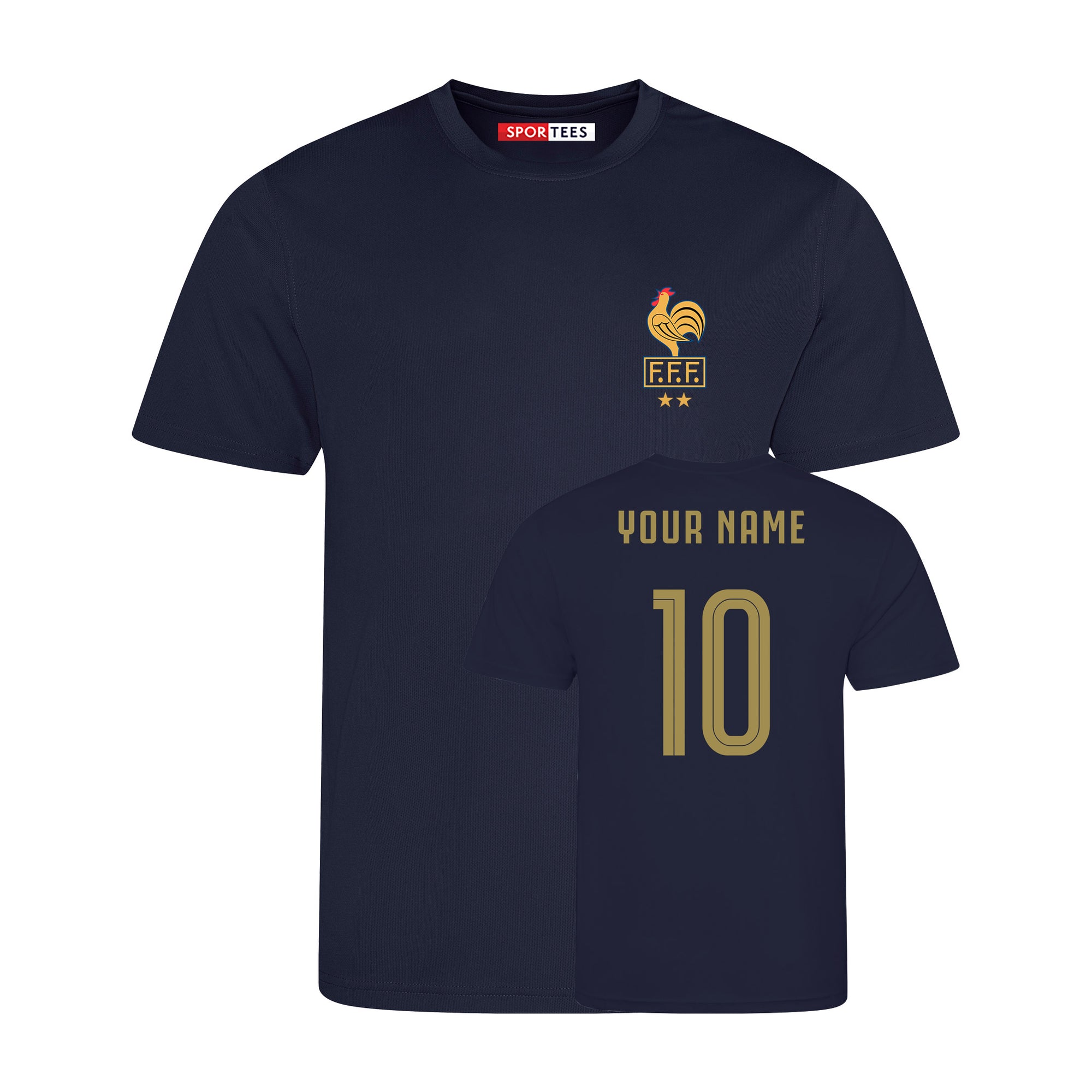 Personalised France Style Blue Home Shirt