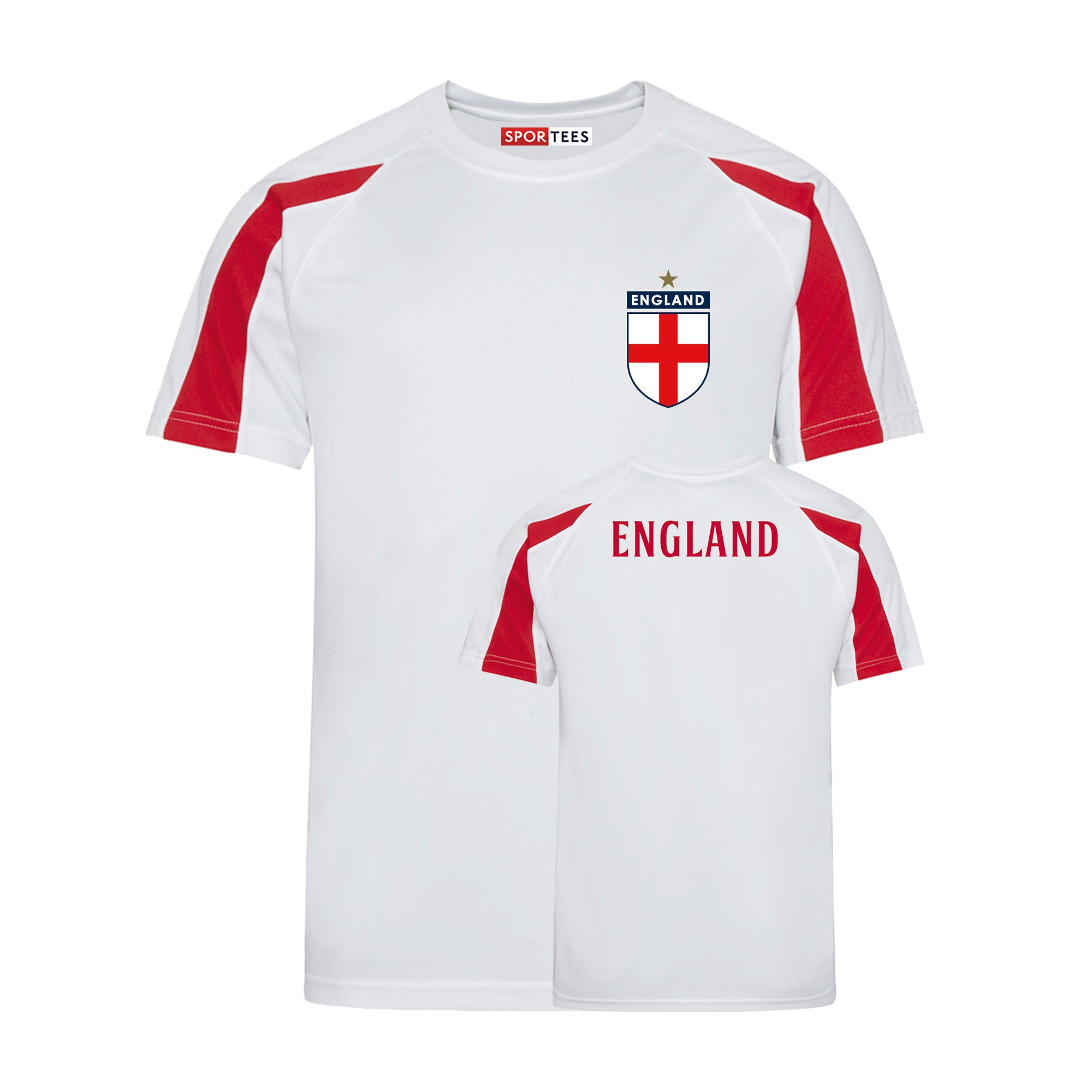 England Style White & Red Contrast Home Shirt