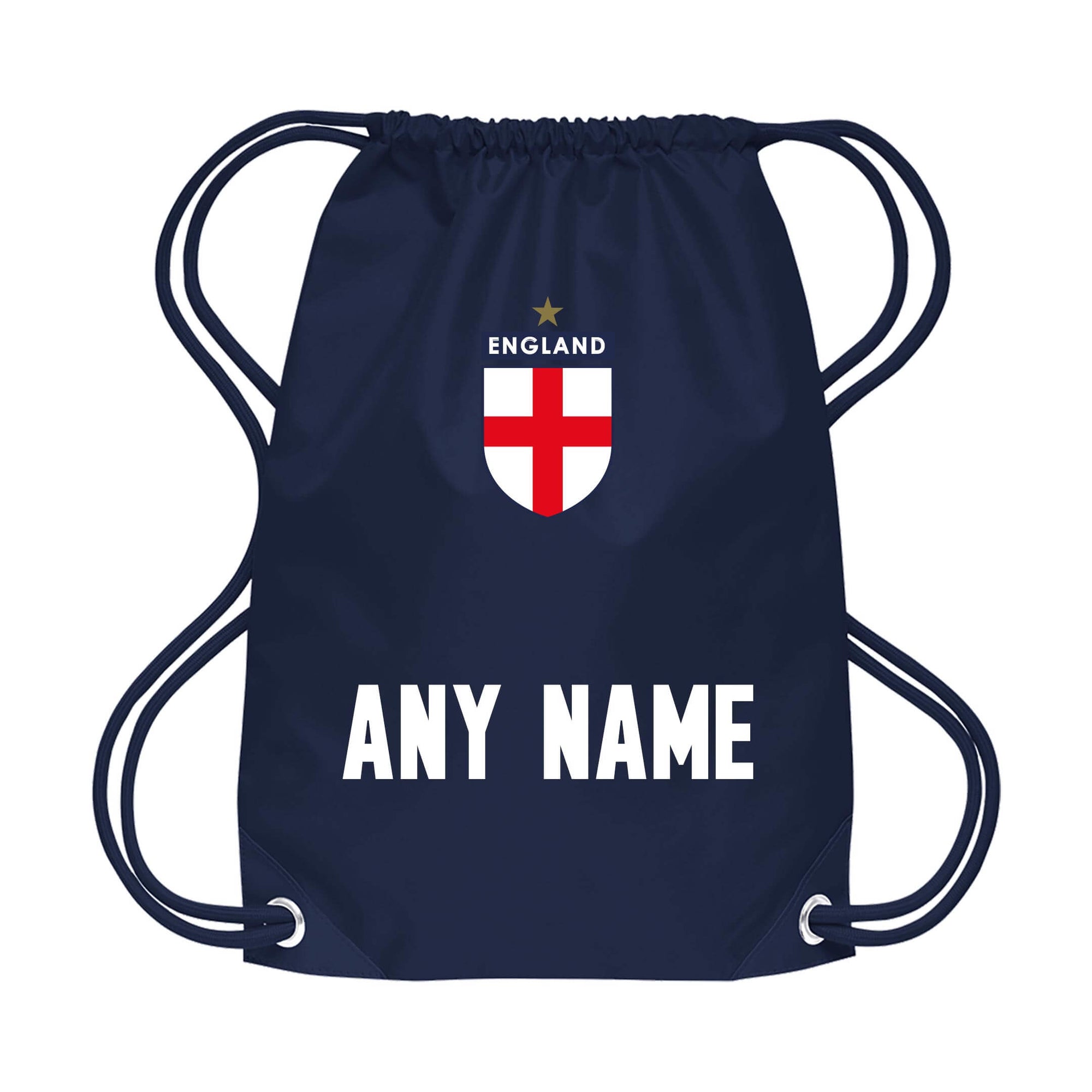 Personalised England Style Drawstring Gym Bag