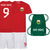 Personalised Wales World Cup Style Red & White Home Kit With Bag