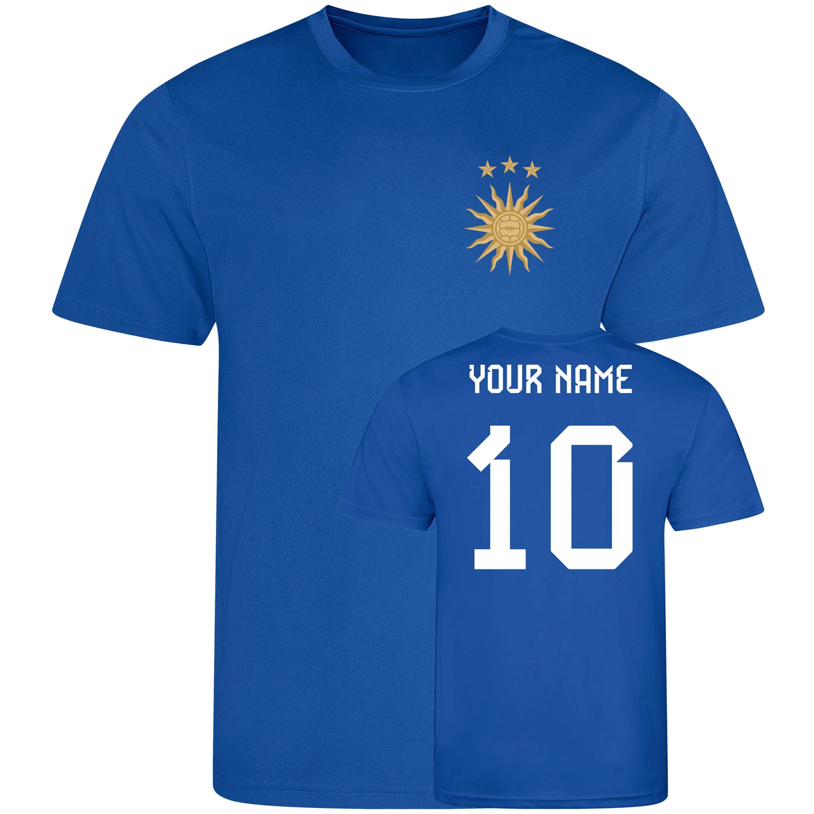Personalised El Sol Argentina Style Royal Blue Away Shirt