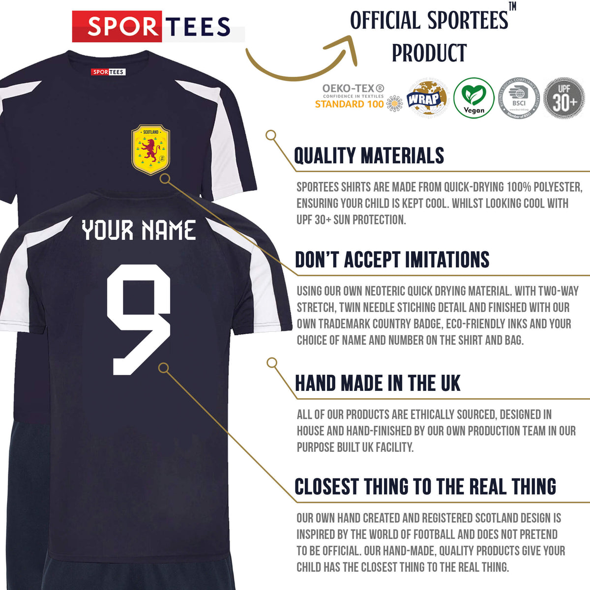 Personalised Scotland Style Navy &amp; White Contrast Home Bundle With Socks &amp; Bag