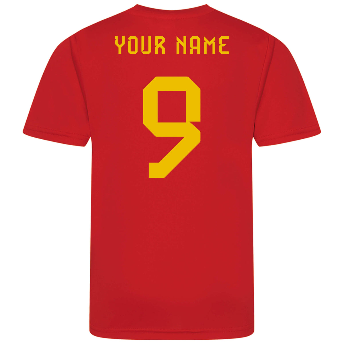 Personalised Childrens Spain Style Red Home Shirt
