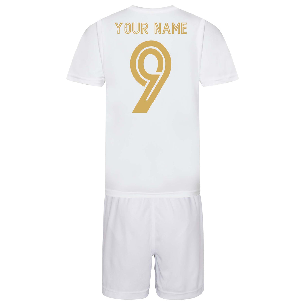 Personalised Los Blancos Madrid White Style Kit With Bag
