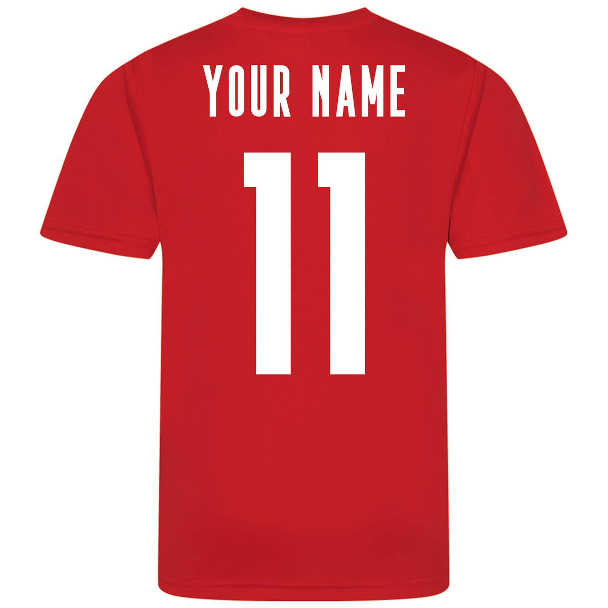 Personalised Childrens Wales Style Red Home Shirt