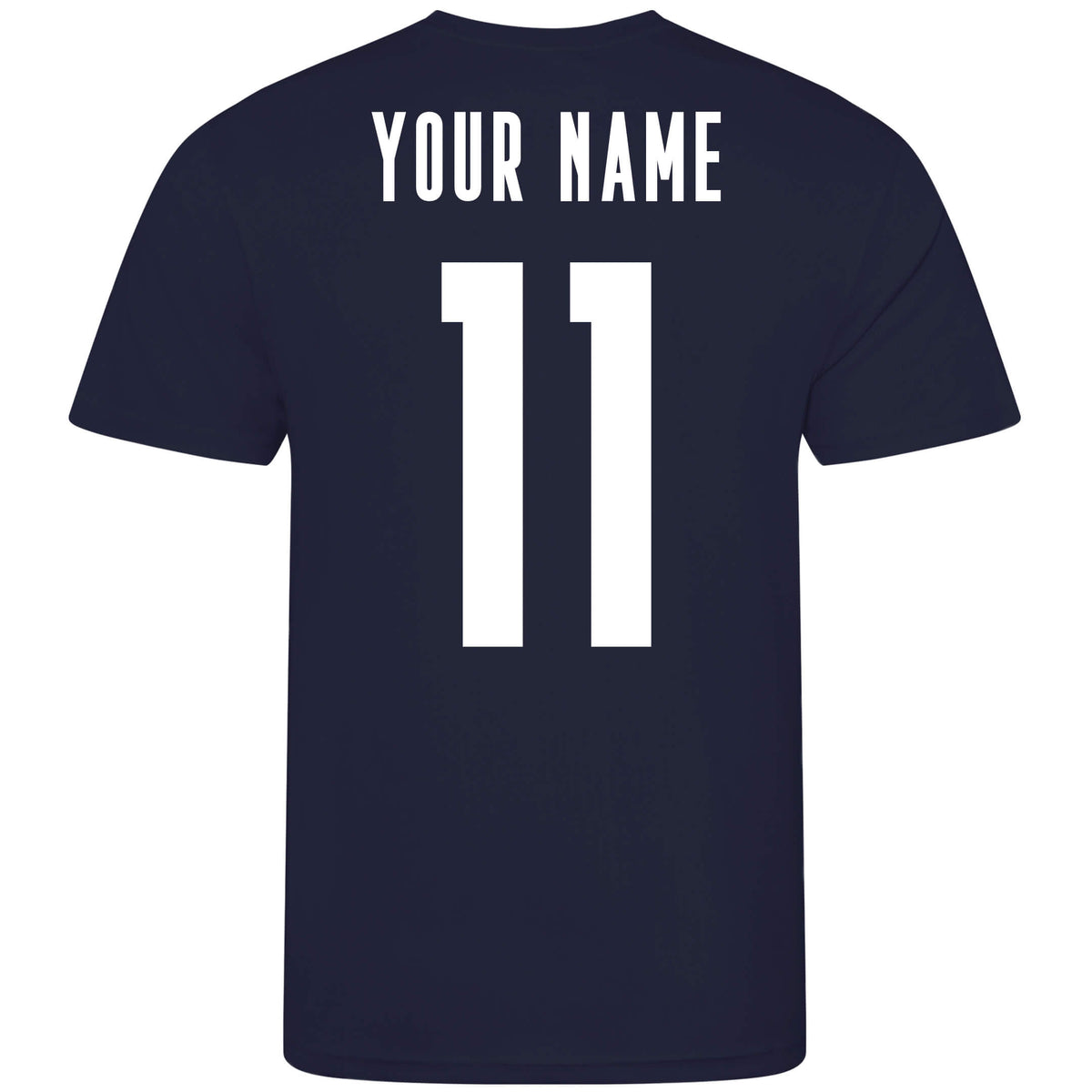Personalised Scotland Style Navy &amp; White Home Shirt