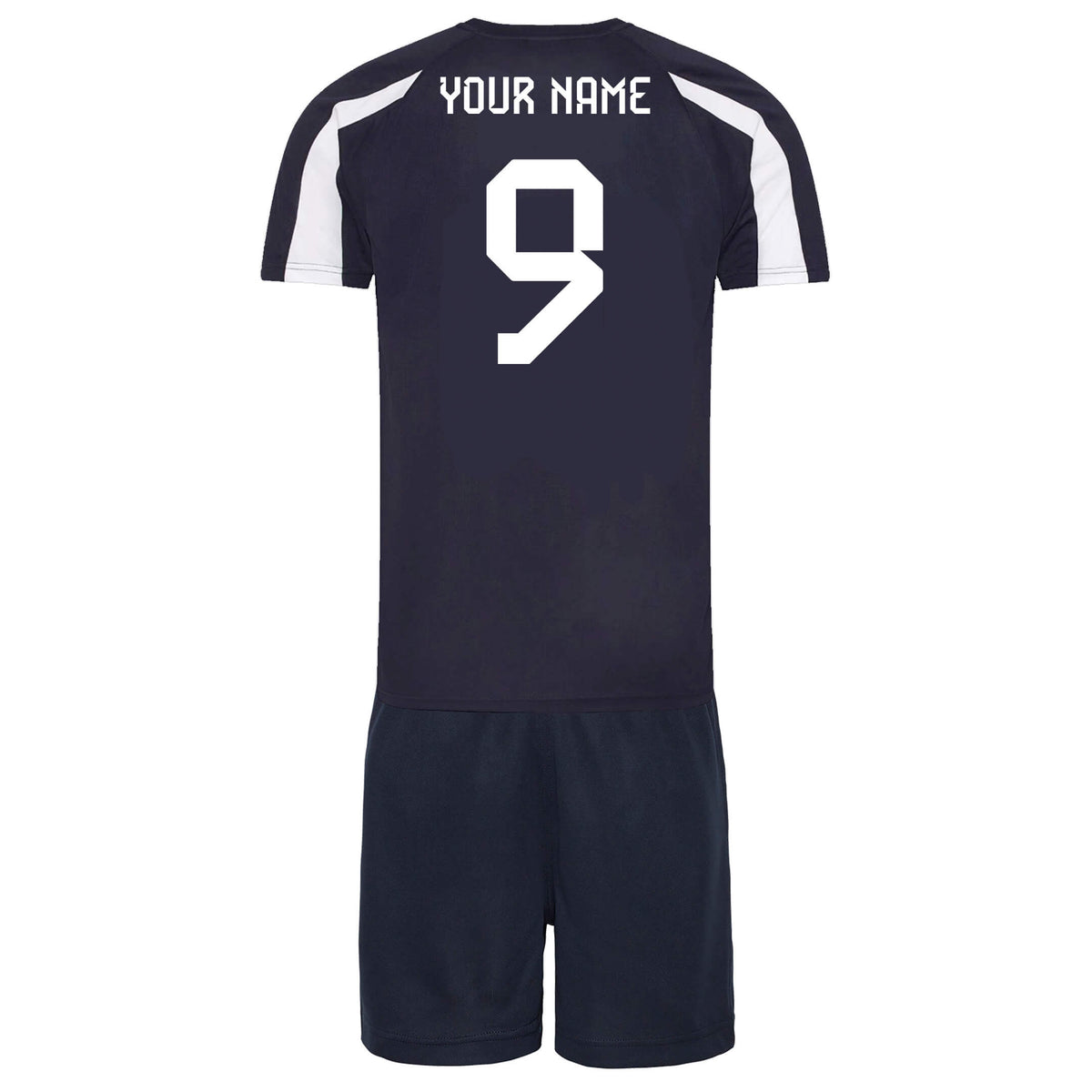 Personalised Scotland Style Navy &amp; White Contrast Home Bundle With Socks &amp; Bag