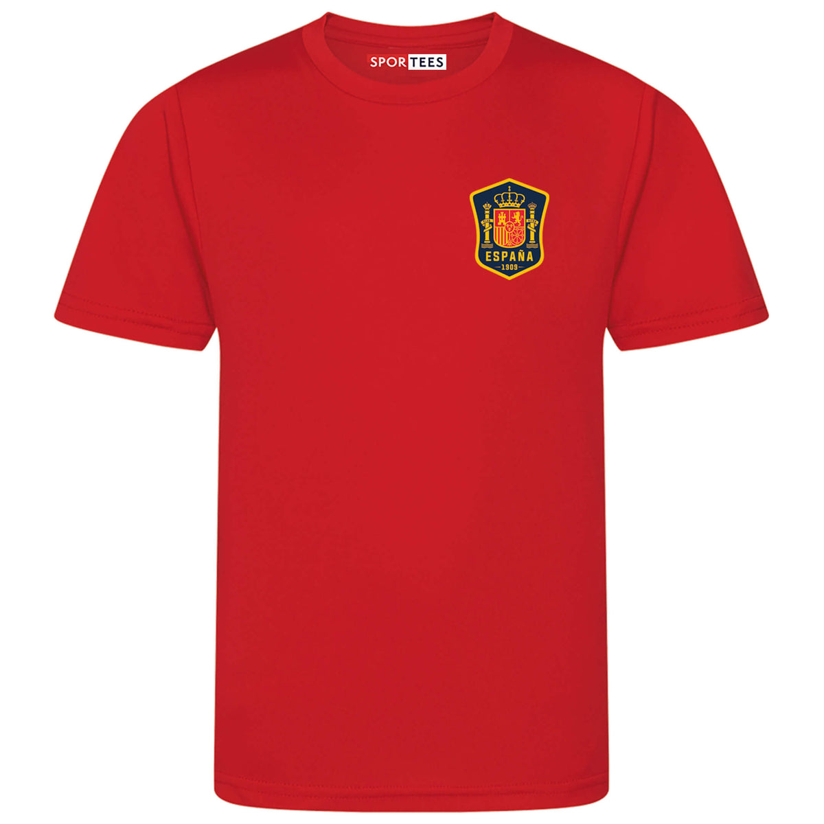 Personalised Childrens Spain Style Red Home Shirt