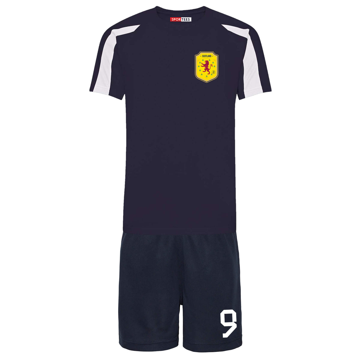 Personalised Scotland Style Navy &amp; White Contrast Home Bundle With Socks &amp; Bag