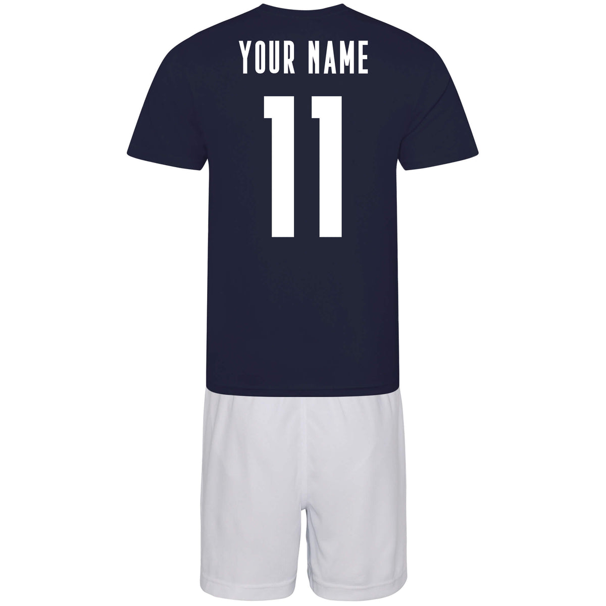 Personalised Scotland Style Navy &amp; White Home Bundle With Socks &amp; Bag