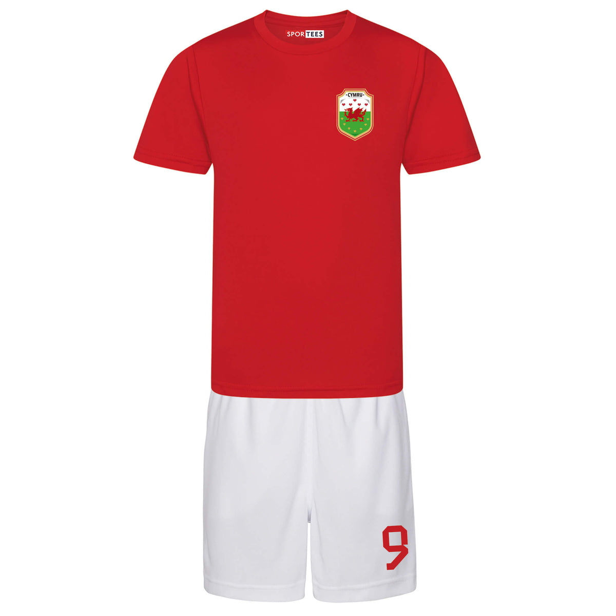 Personalised Wales World Cup Style Red &amp; White Home Kit With Bag
