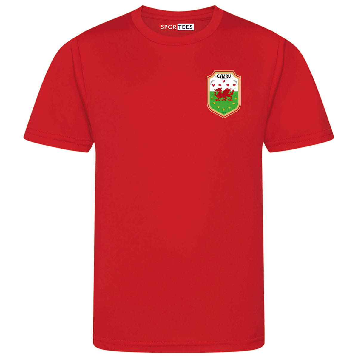 Personalised Childrens Wales Style Red Home Shirt