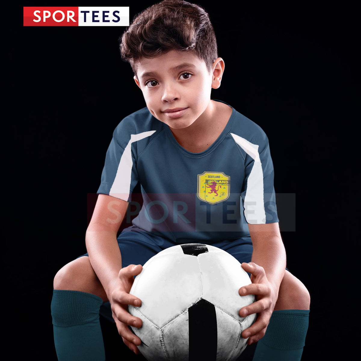 Scotland Style Navy &amp; White Contrast Home Shirt