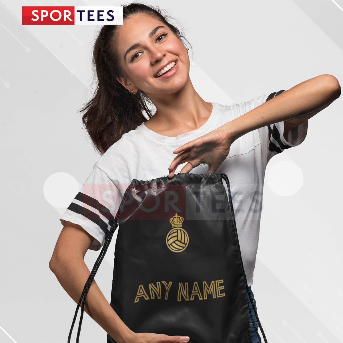 Personalised Los Blancos Madrid White Style Kit With Bag