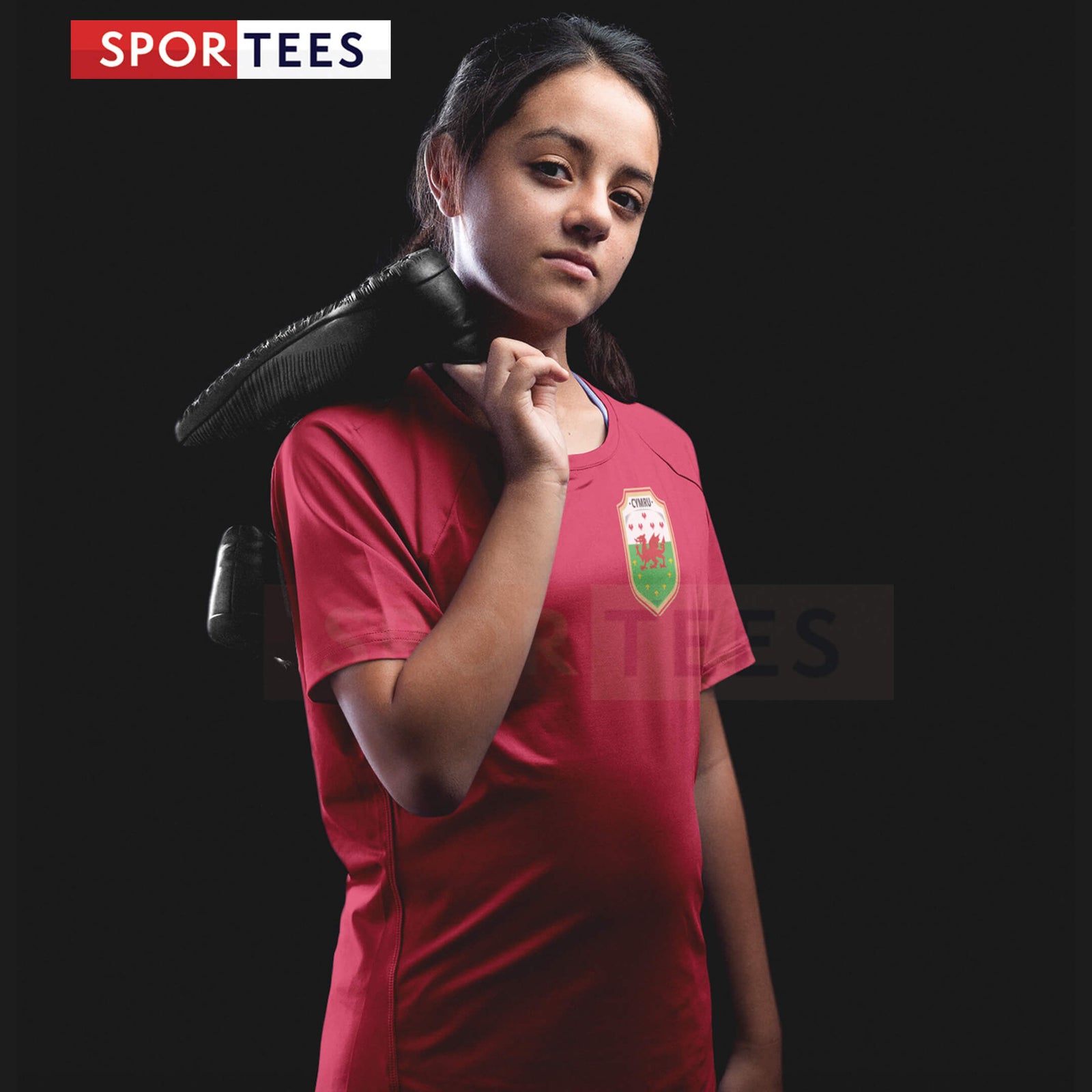 Personalised Childrens Wales Style Red Home Shirt