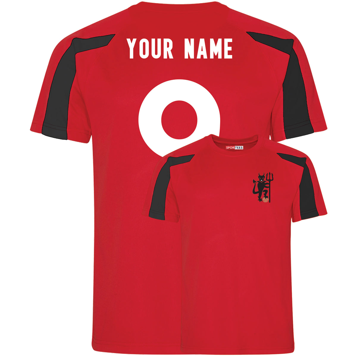 Personalised Devils Manchester Reds Style Shirt