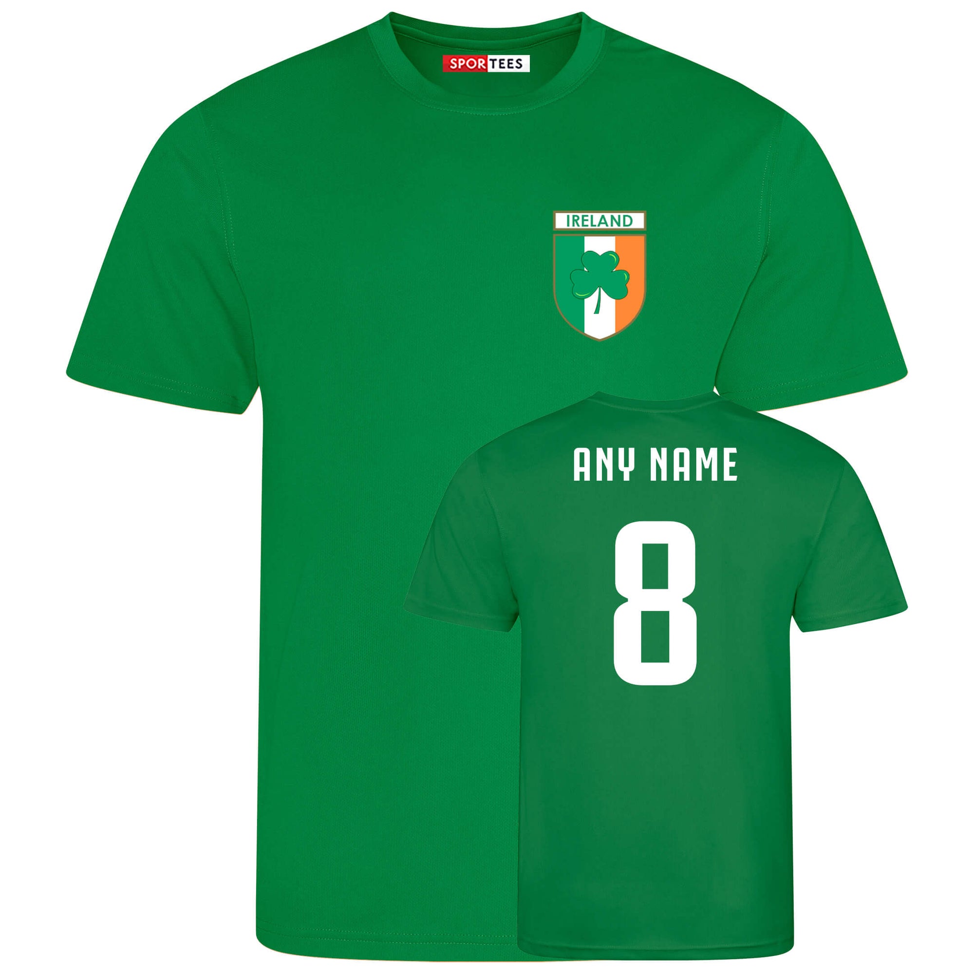 Personalised Childrens Ireland Style Green Home Shirt