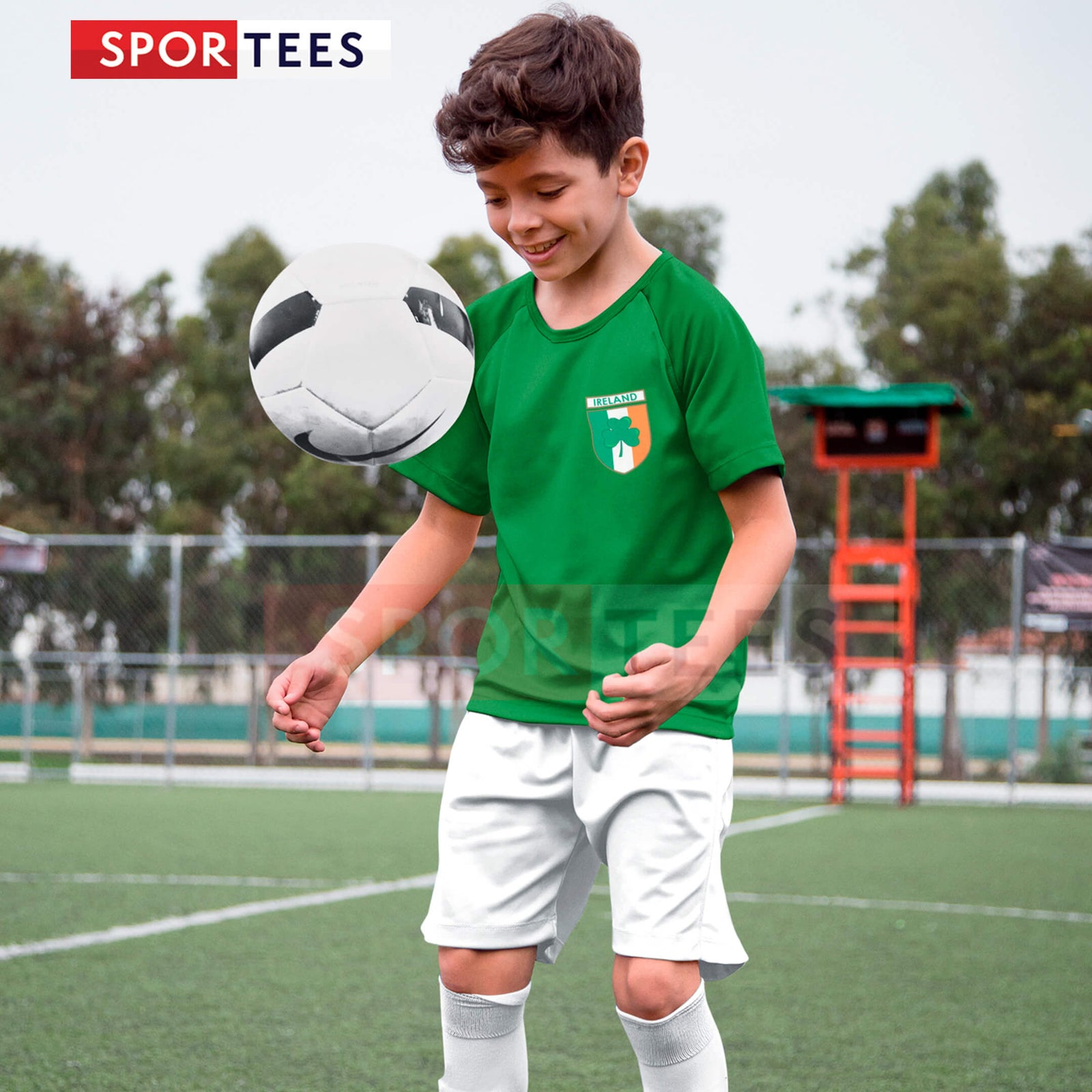 Personalised Childrens Ireland Style Green Home Shirt