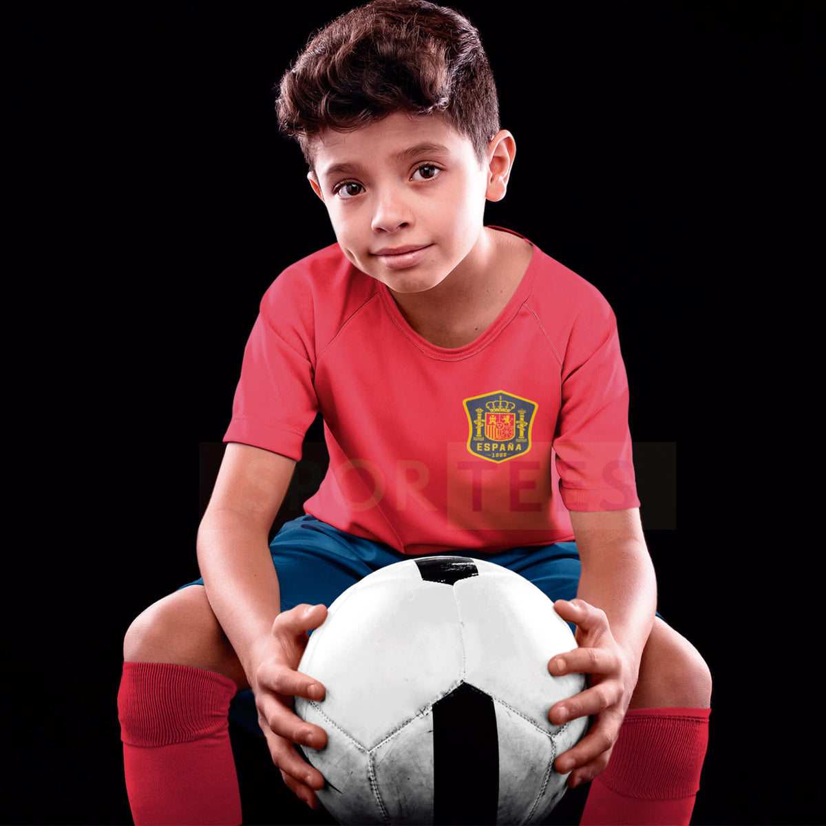 Personalised Childrens Spain Style Red Home Shirt