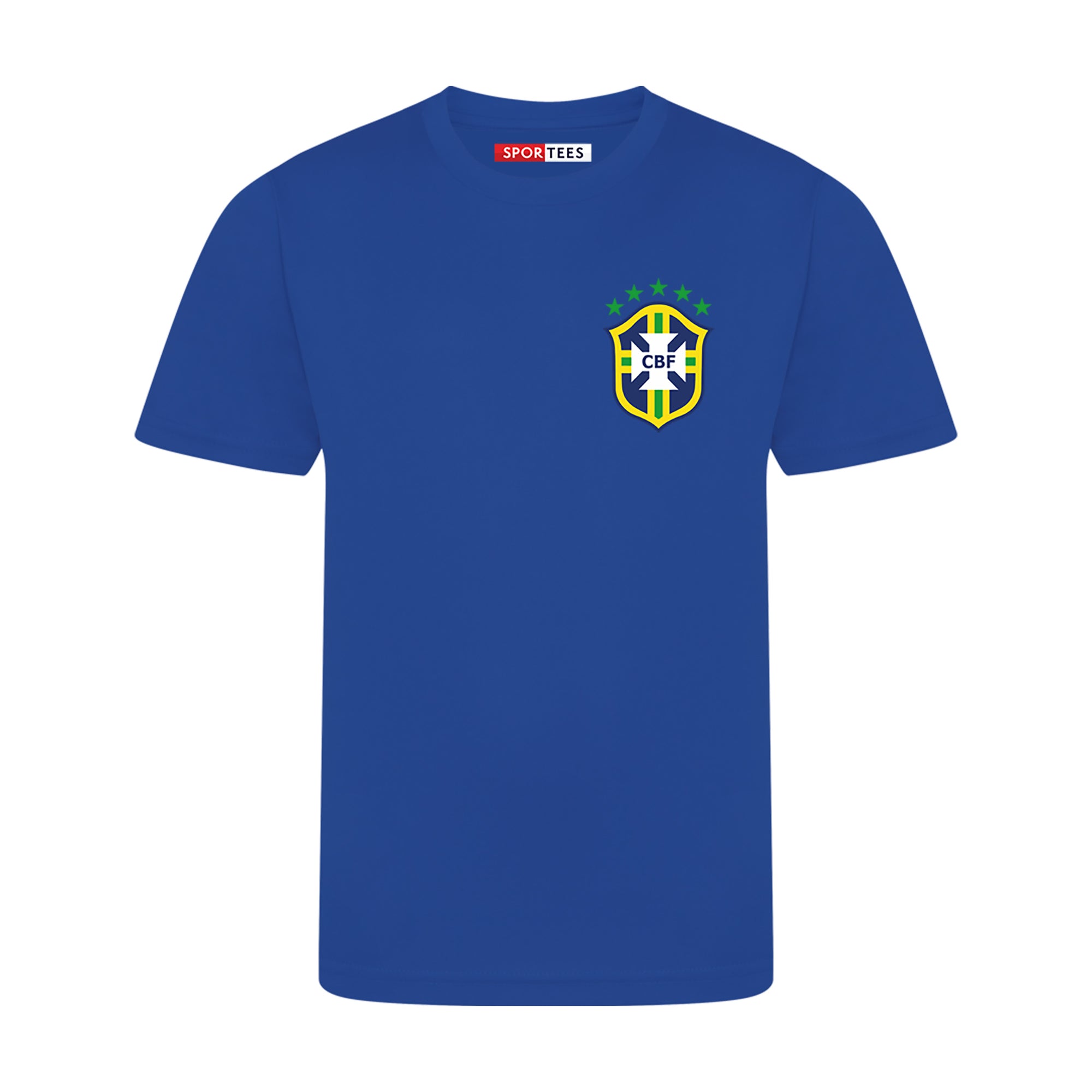 Childrens Brazil Style Blue & White Away Shirt