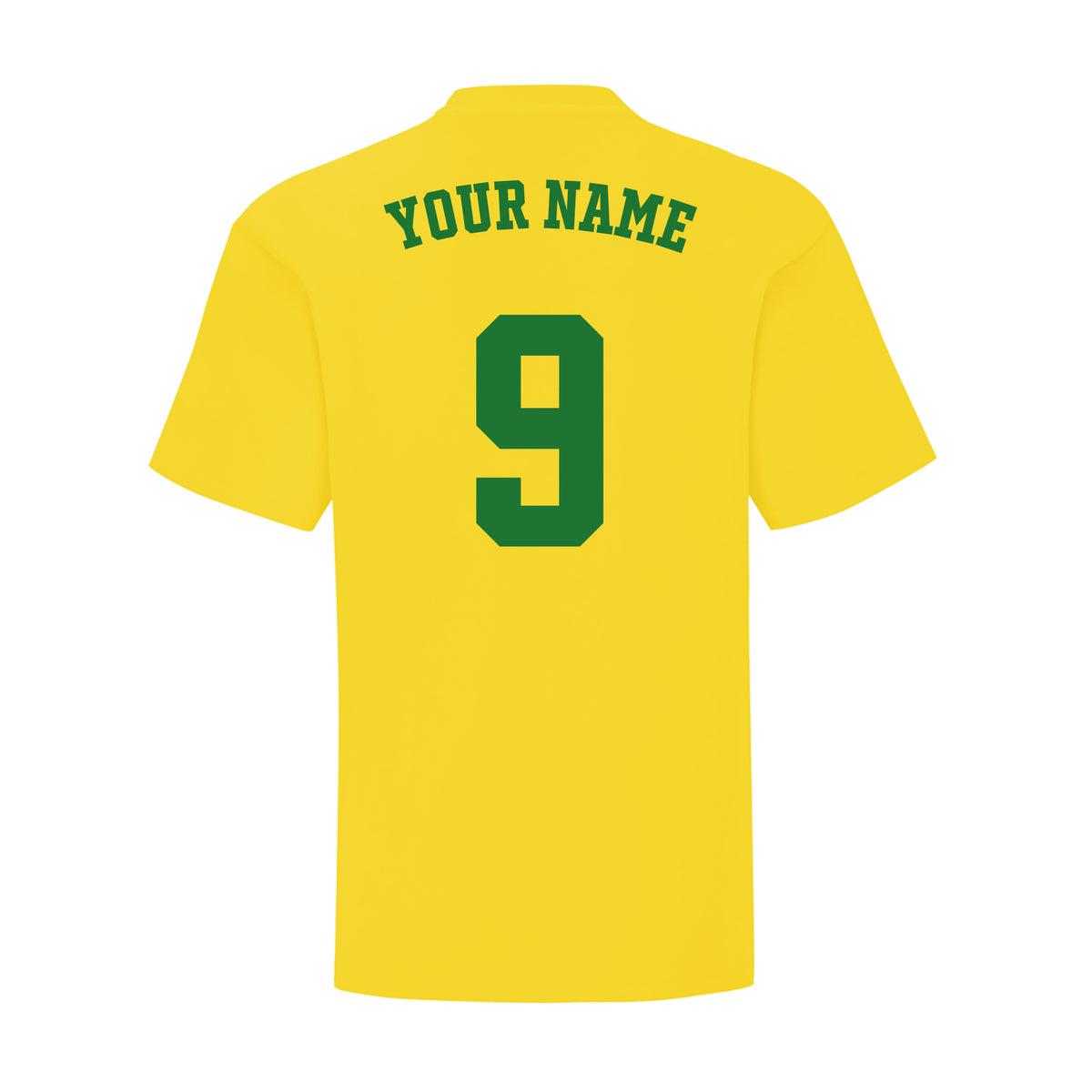 Personalised Brazil Style Yellow &amp; Blue Kit With Bag