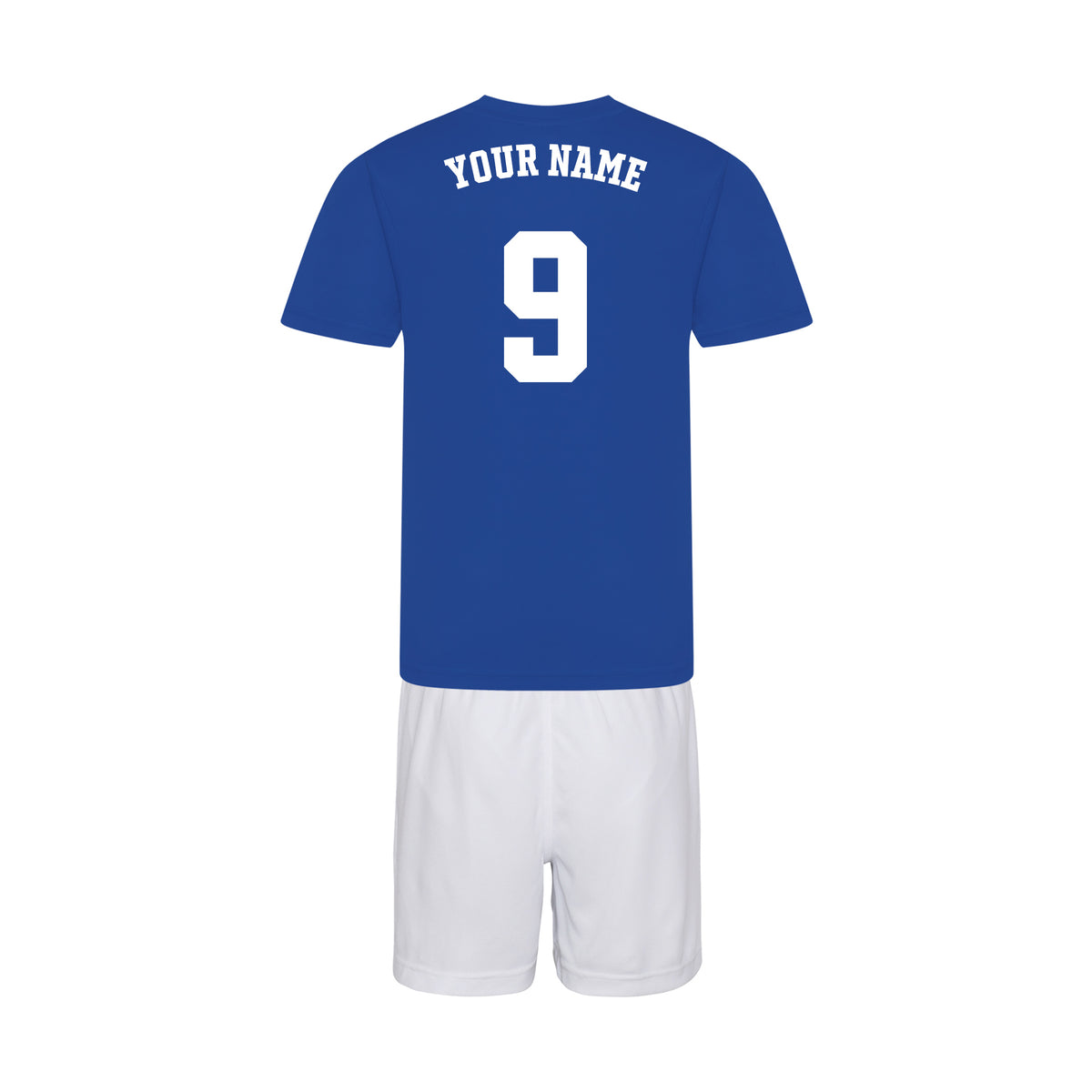 Personalised Brazil Style Blue &amp; White Away Bundle With Socks &amp; Bag