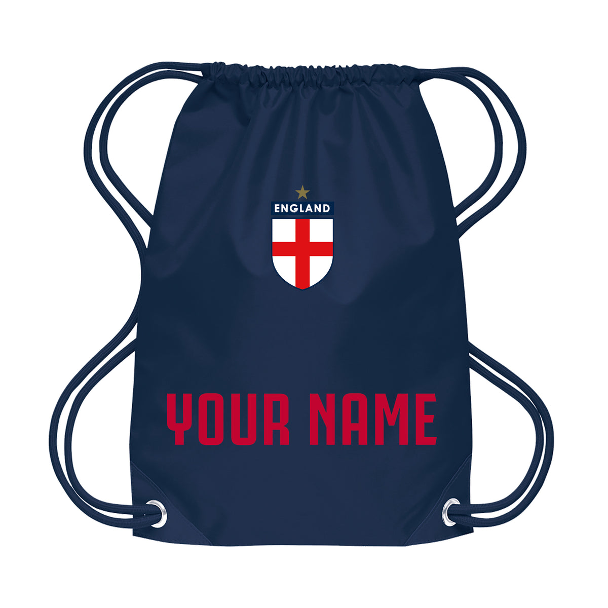 Personalised England Style Contrast Red, White &amp; Blue Bundle With Socks &amp; Bag
