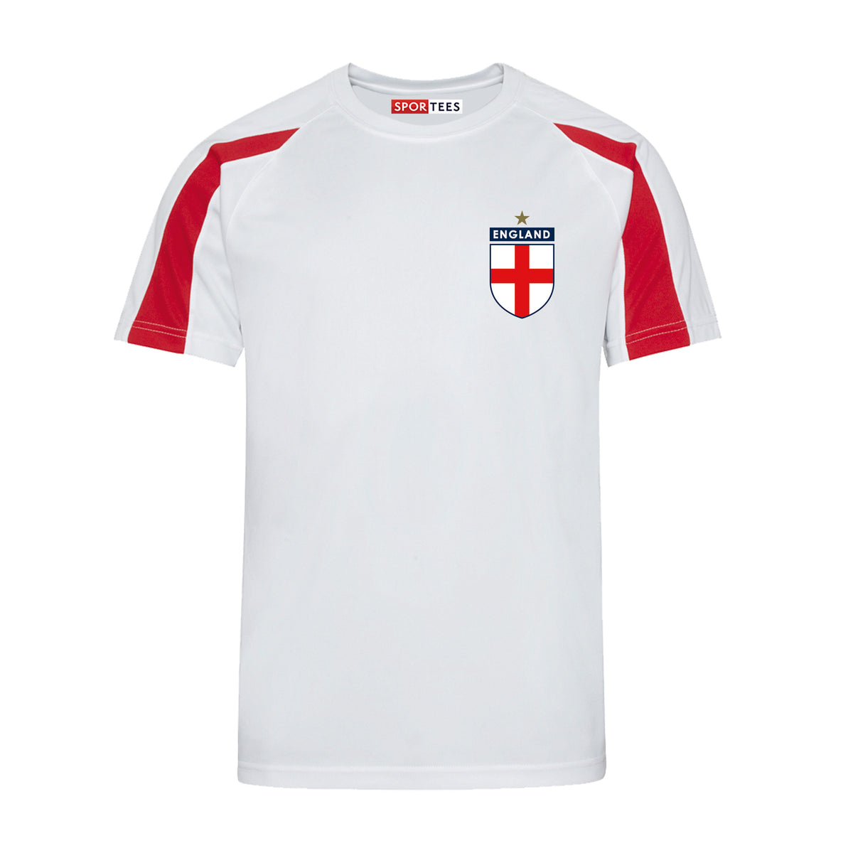 Personalised England Style Contrast Red, White &amp; Blue Kit With Bag