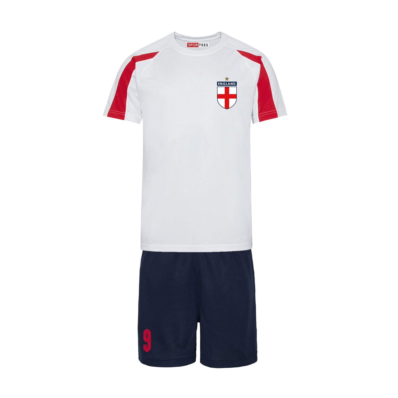 Personalised England Style Contrast Red, White & Blue Bundle With Socks & Bag