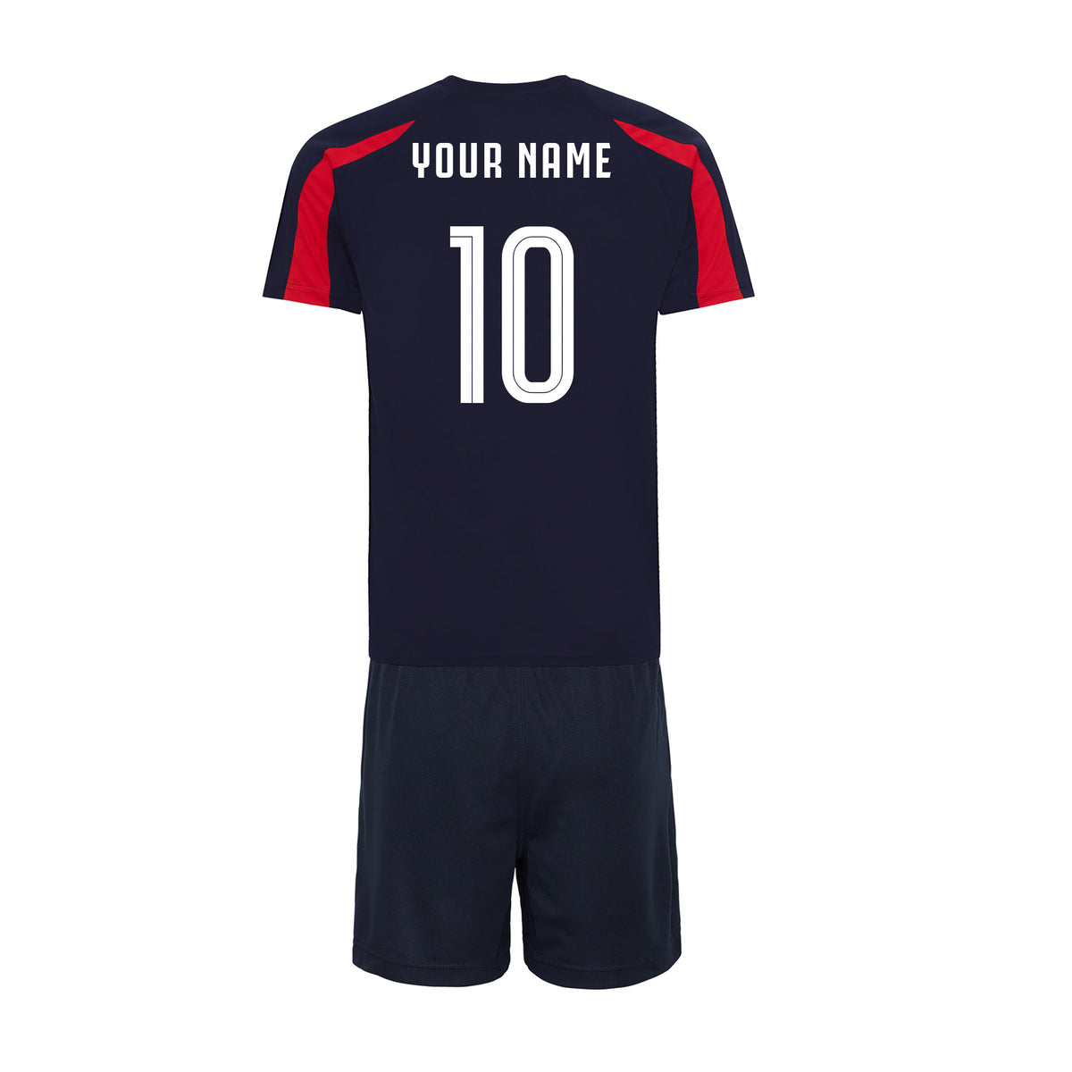 Personalised France Style Blue Contrast Home Kit With Bag