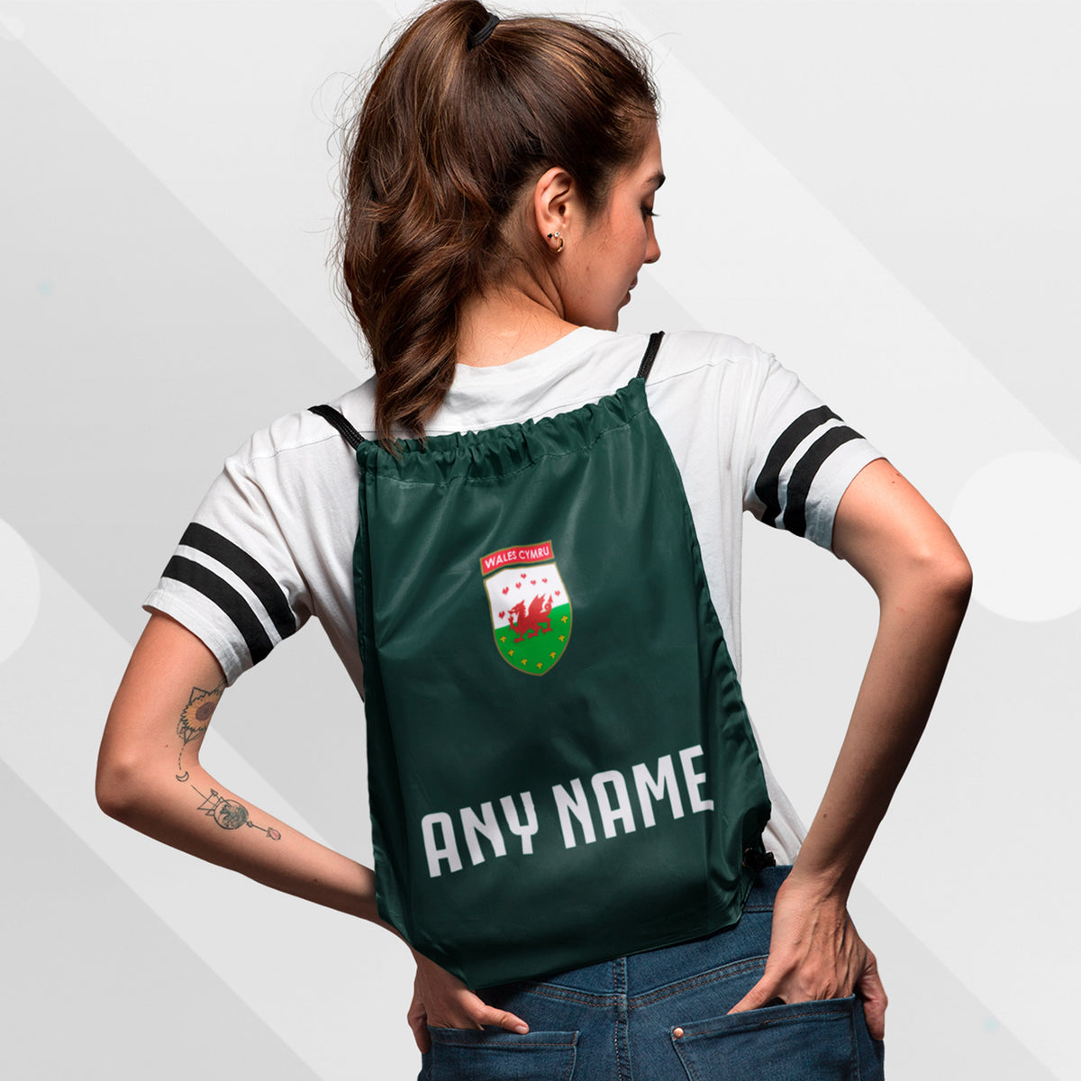 Personalised Wales Style Gym Bag