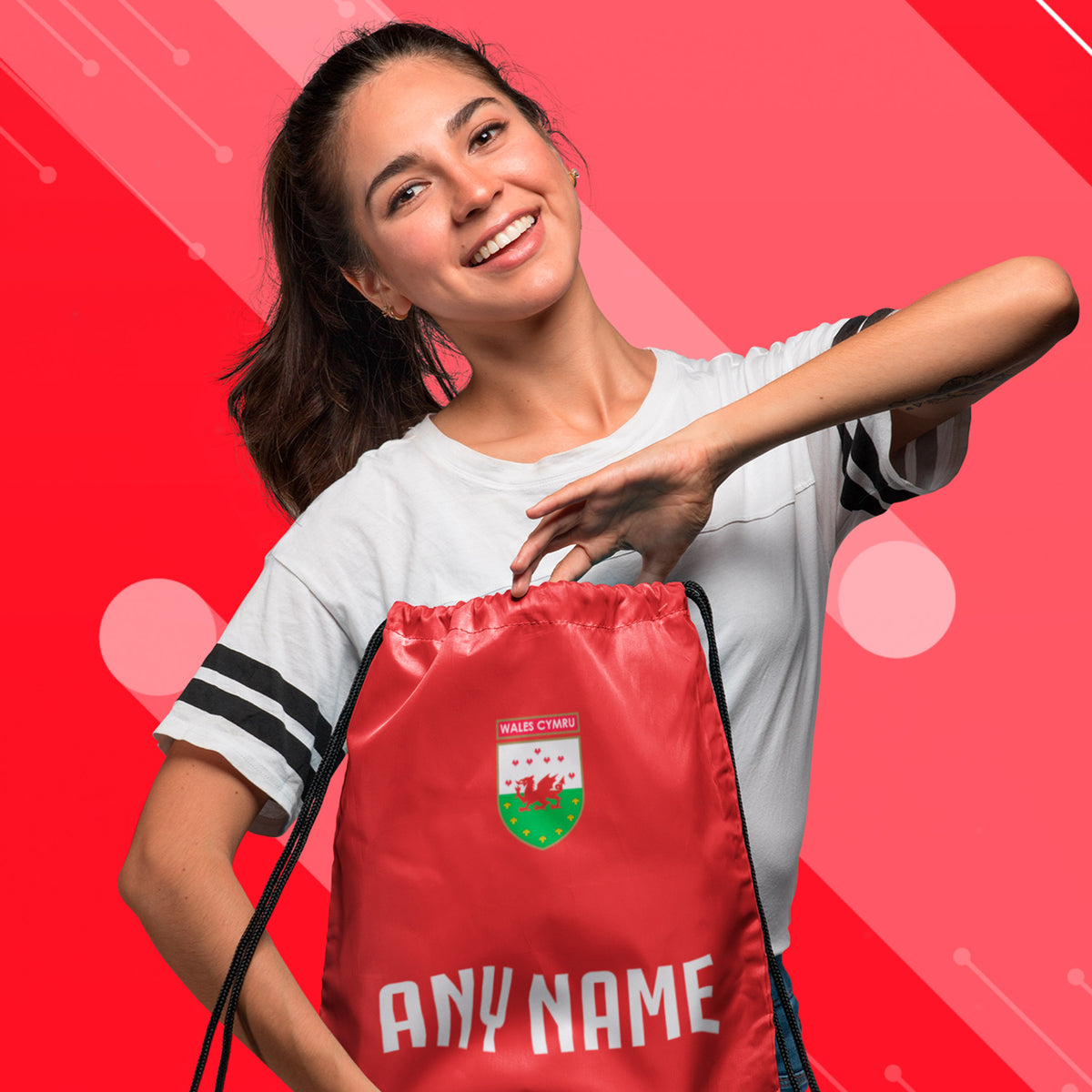 Personalised Wales Style Gym Bag