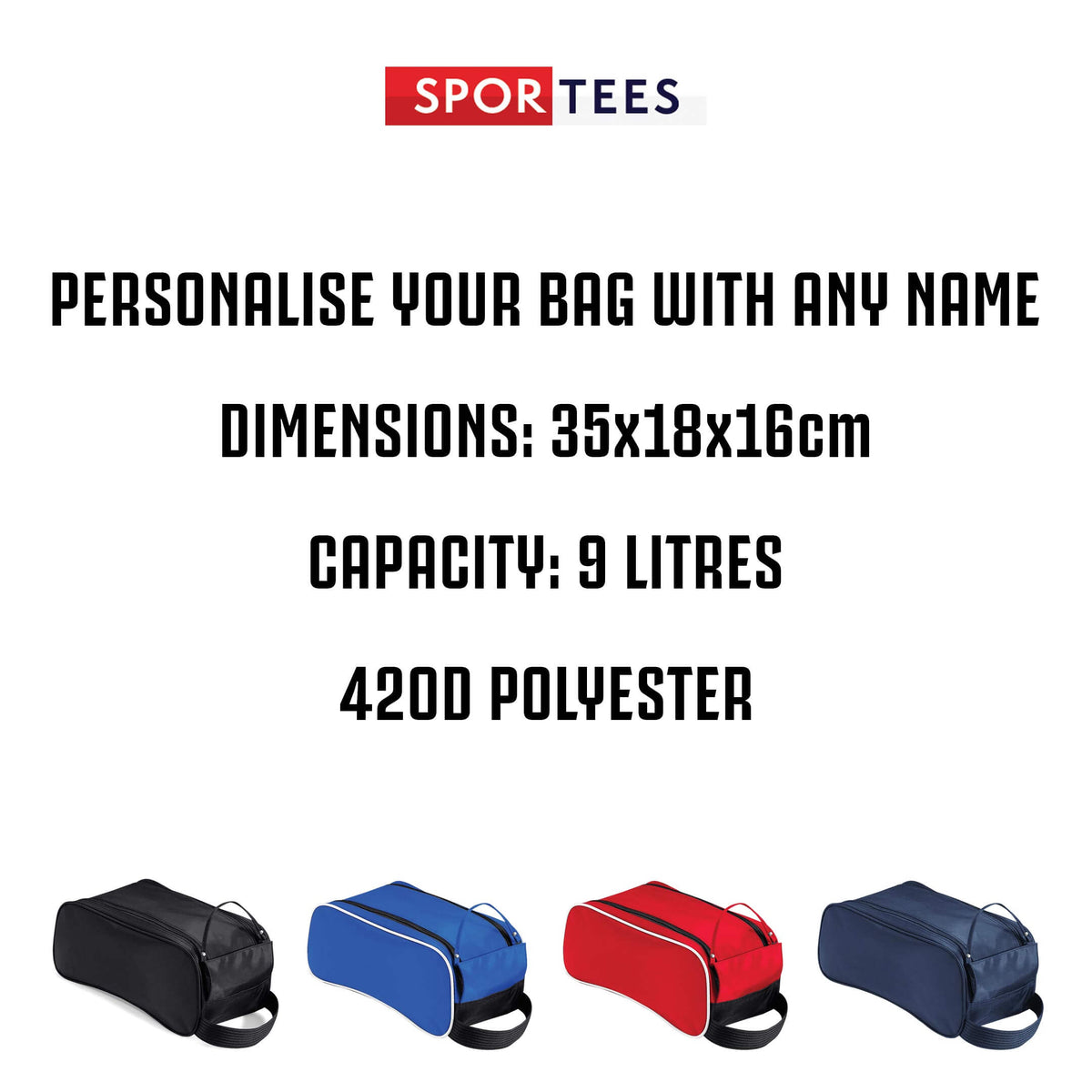 Personalised Rugby Ball Name Boot Bag