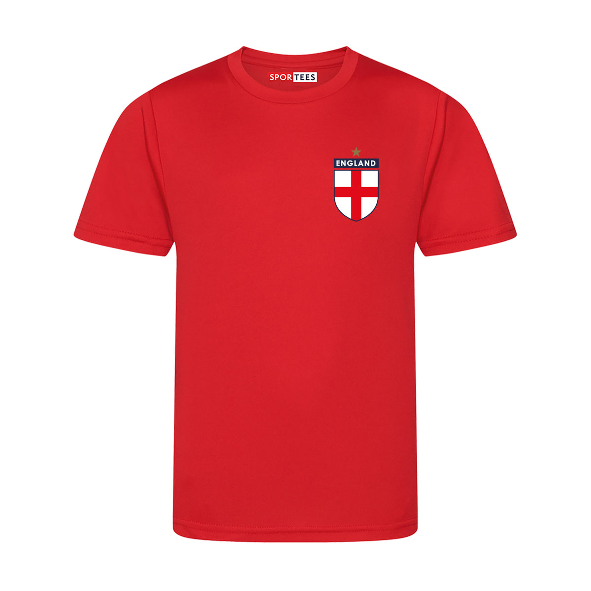 Personalised England Style Red &amp; White Away Shirt