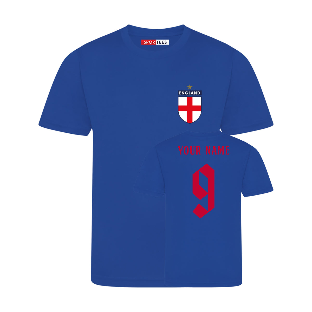 Personalised England Style Royal Blue 3rd Shirt