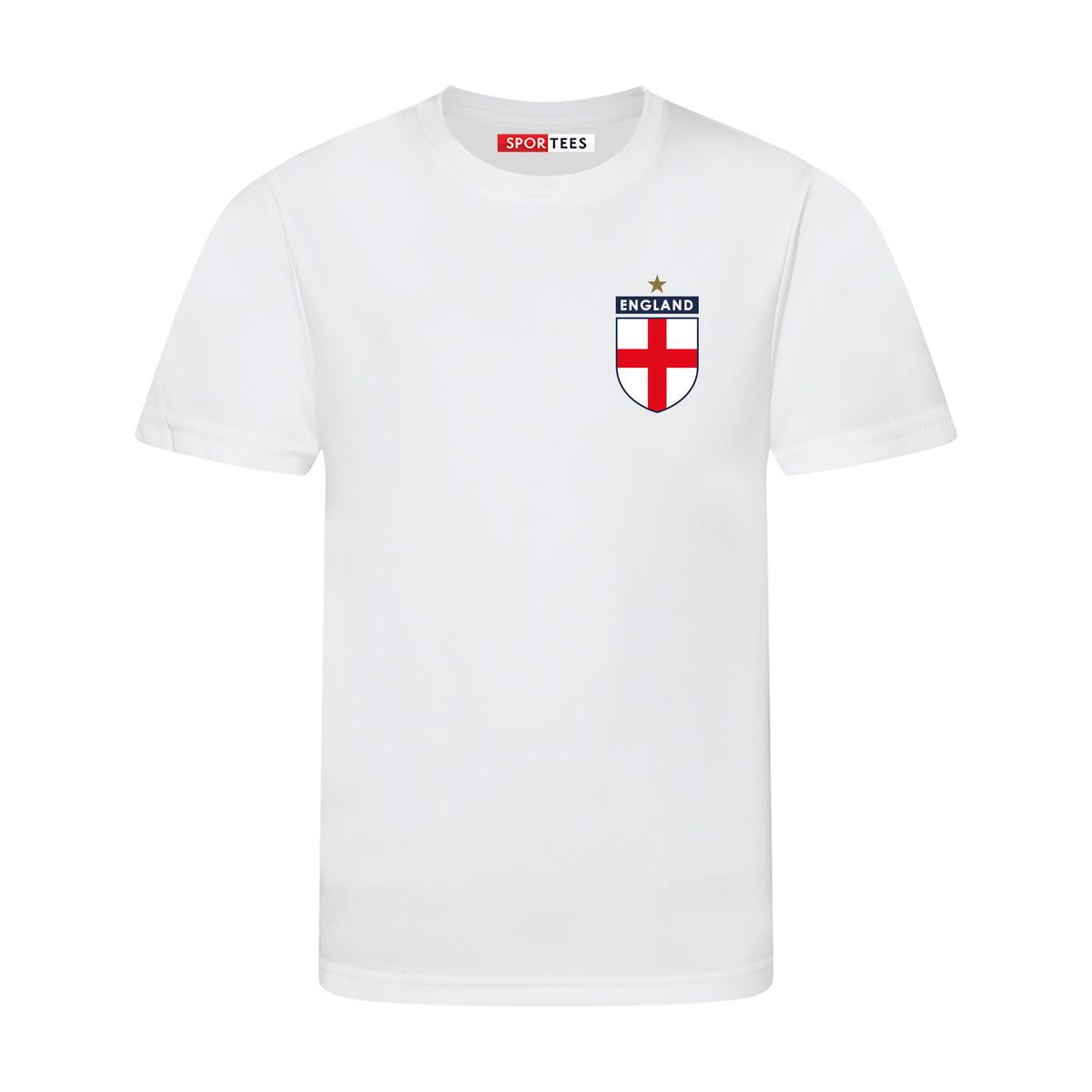 Personalised England Style White &amp; Red Home Shirt