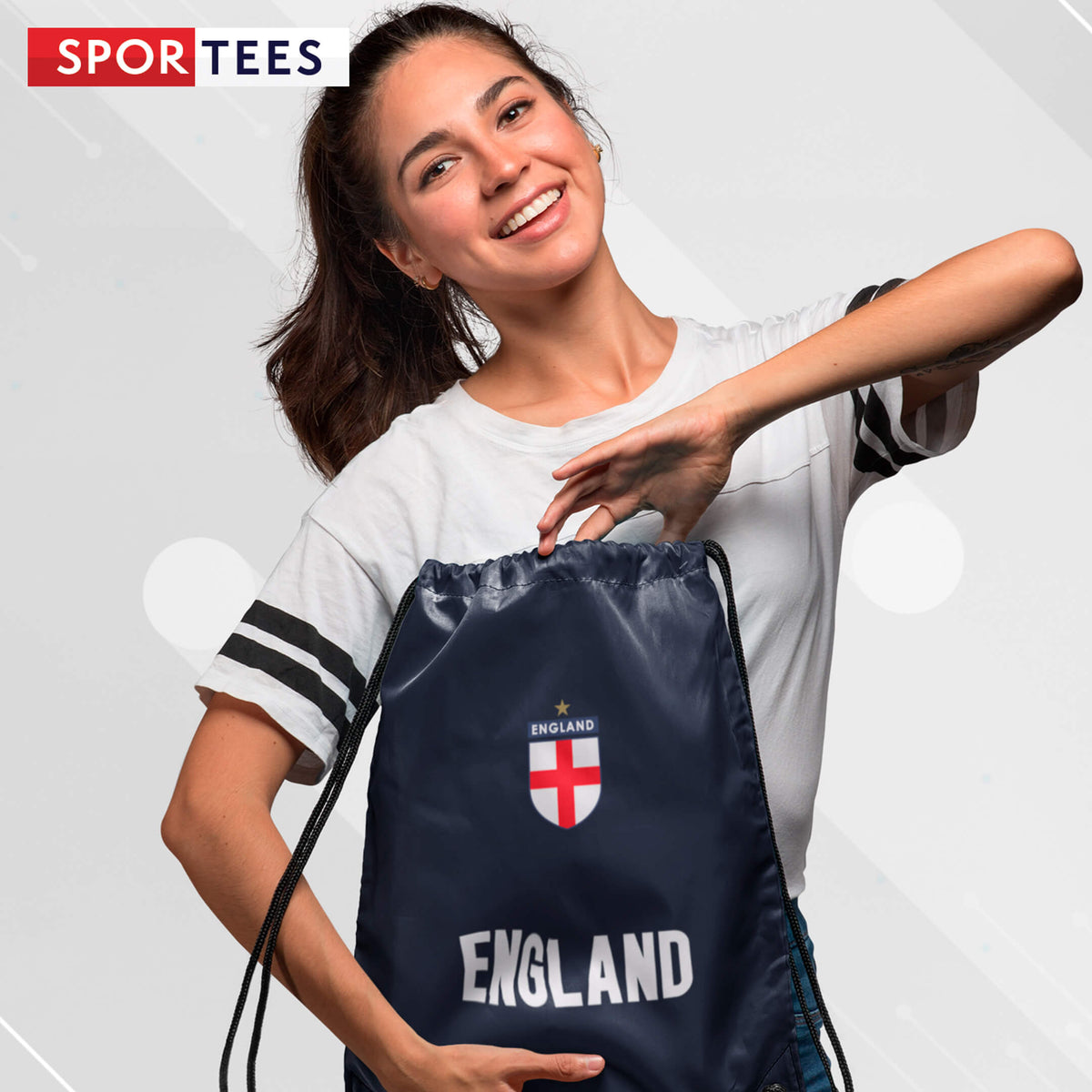 England Style Drawstring Gym Bag