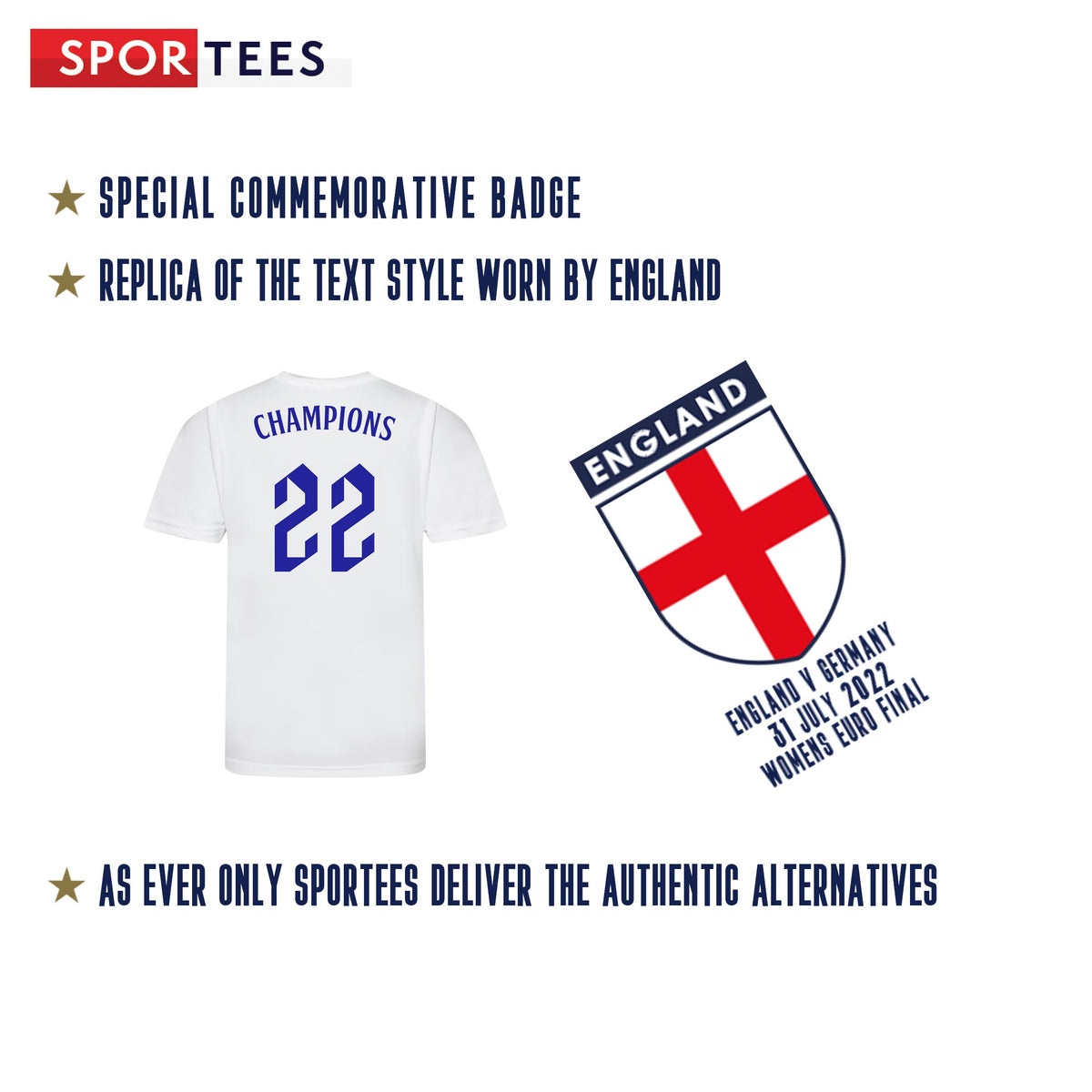 Personalised England Womens Style White Home Shirt