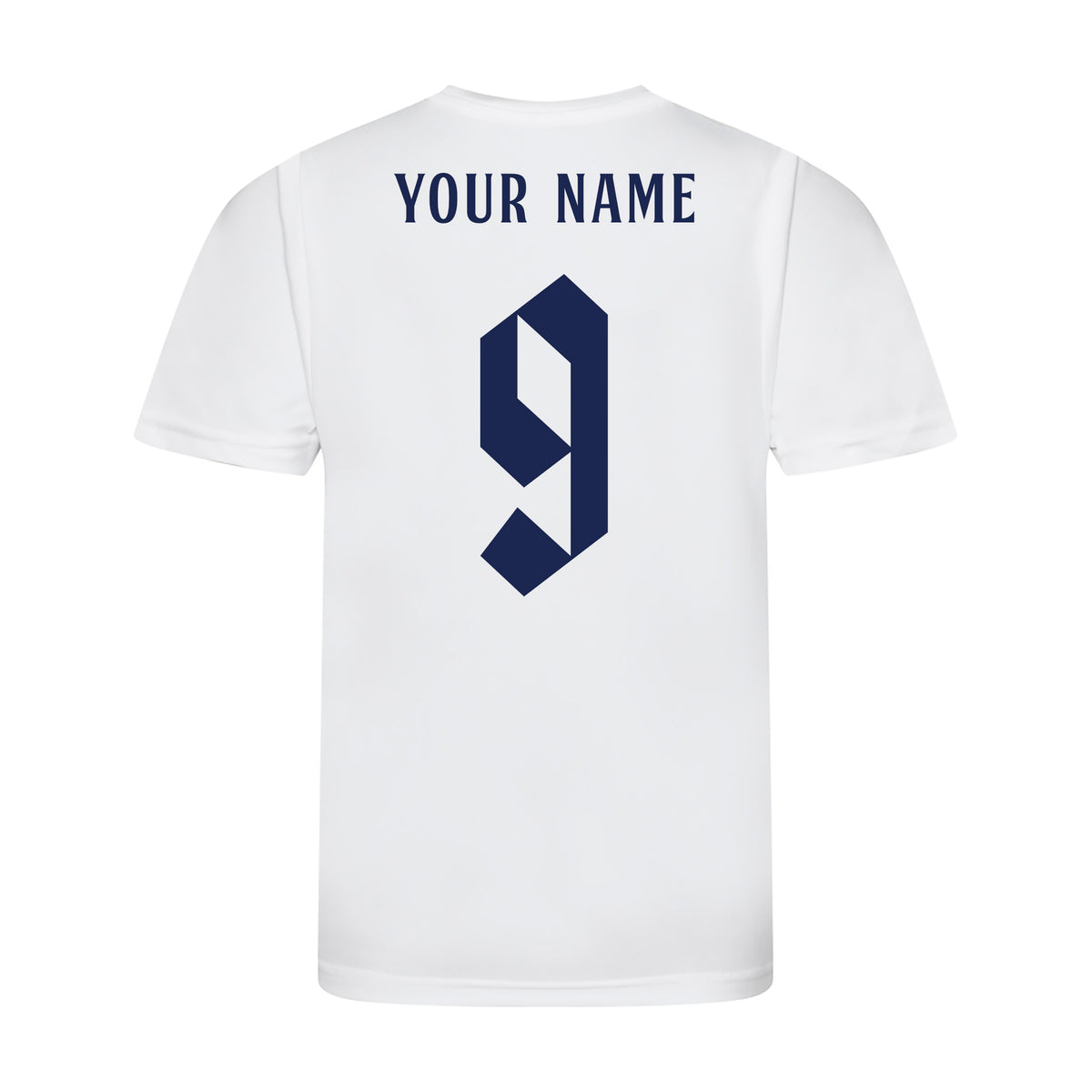 Personalised England Womens Style All White Home Kit