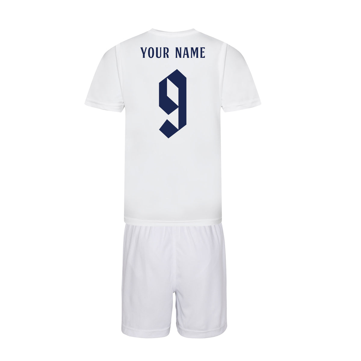 Personalised England Womens Style All White Home Kit