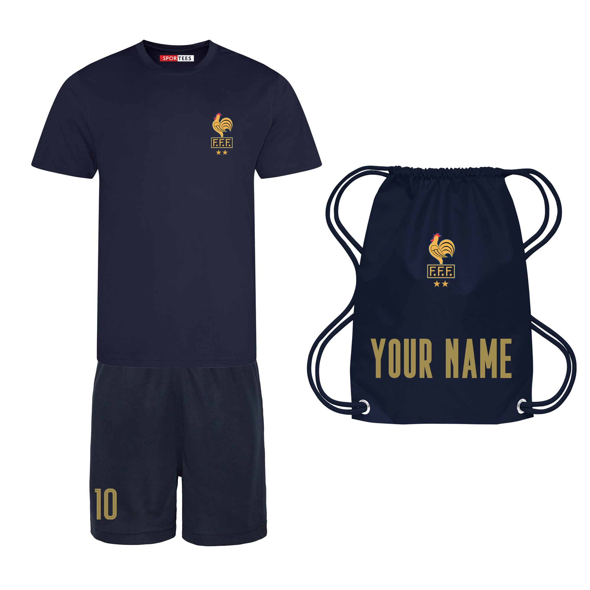 Personalised France Style Blue Home Kit With Bag