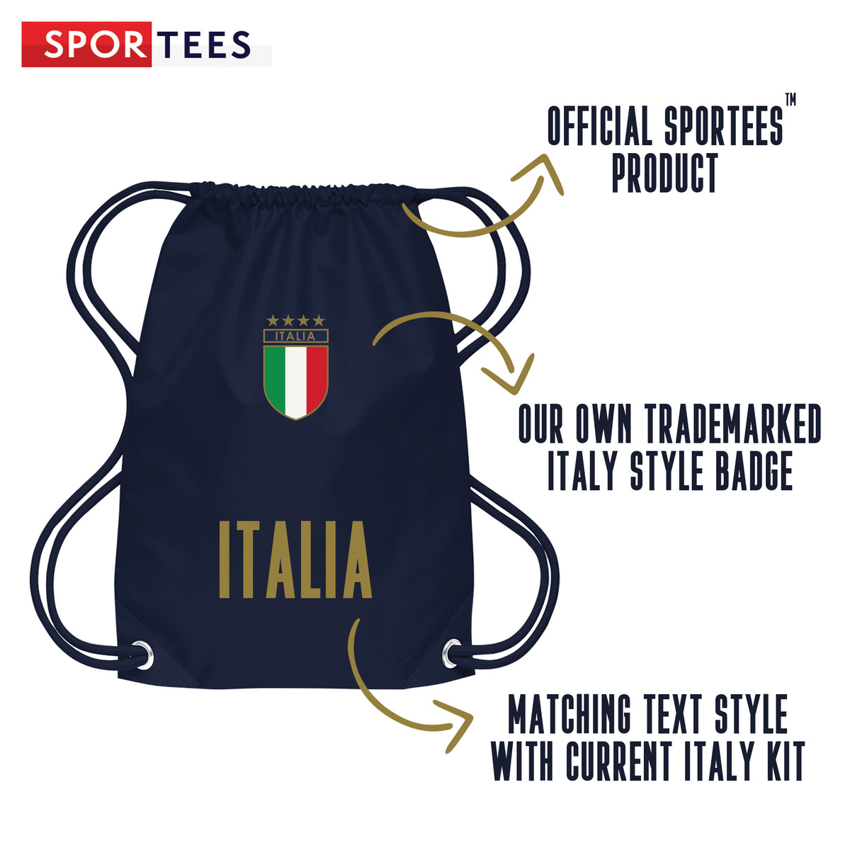 Personalised Italy Style Gym Bag