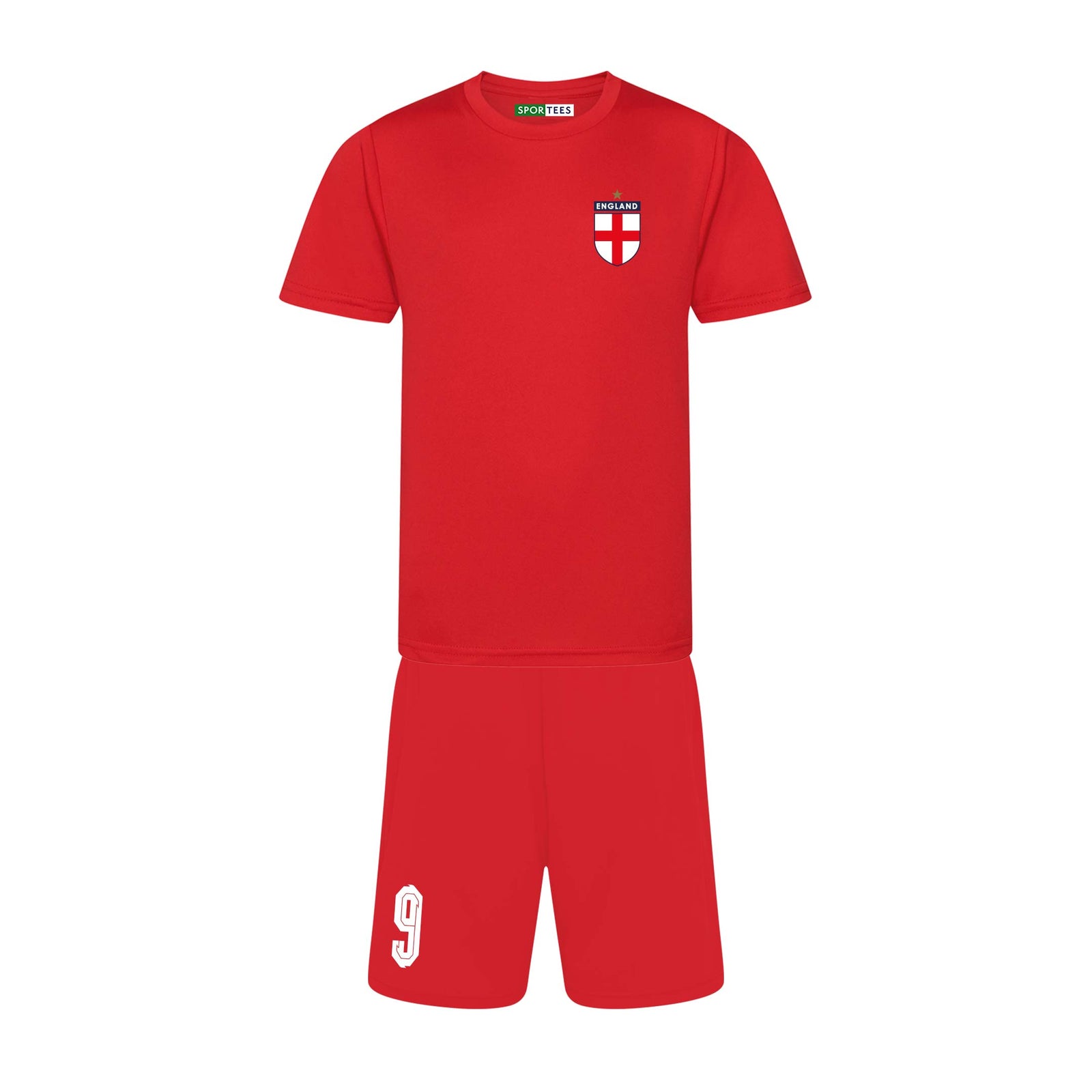 Personalised England Style All Red Bundle With Socks & Bag