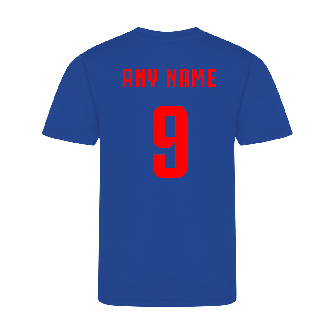 Personalised England Style Royal Blue 3rd Kit With Bag