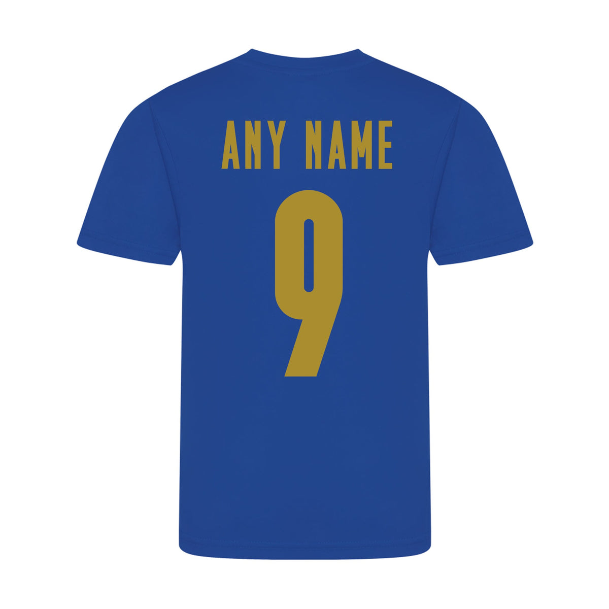 Personalised Italy Style Blue &amp; Gold Home Shirt
