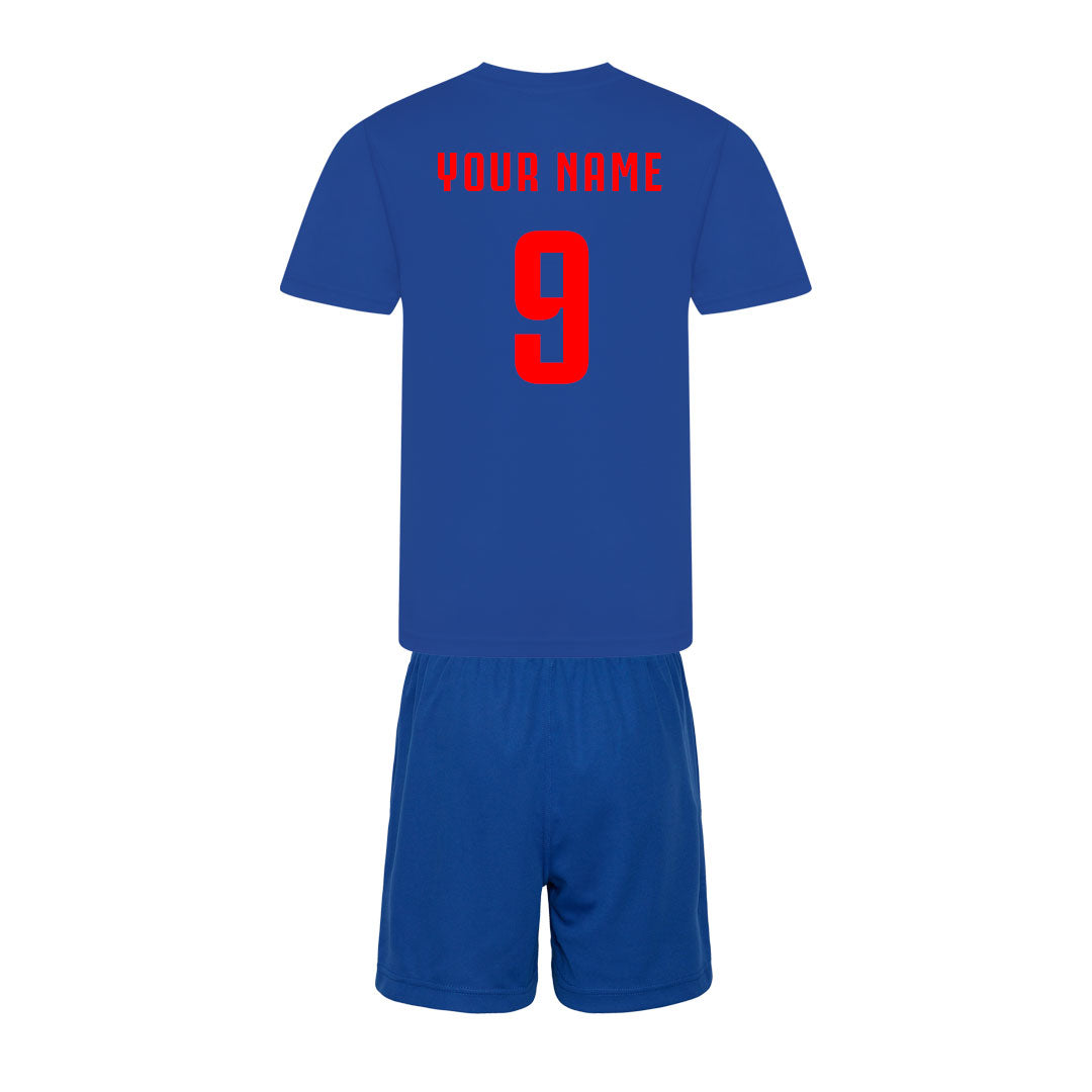 Personalised England Style Royal Blue 3rd Kit With Bag