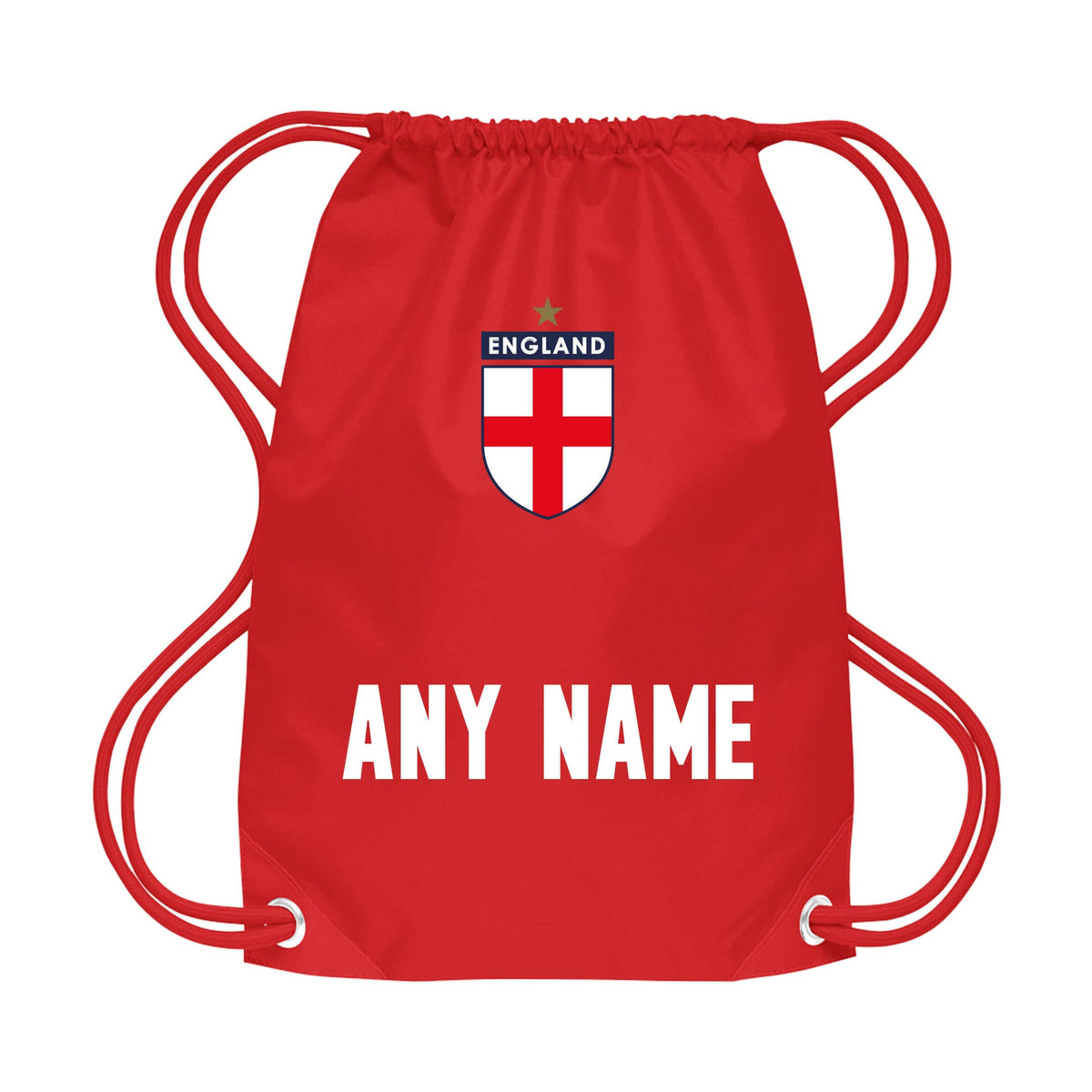 Personalised England Style Drawstring Gym Bag