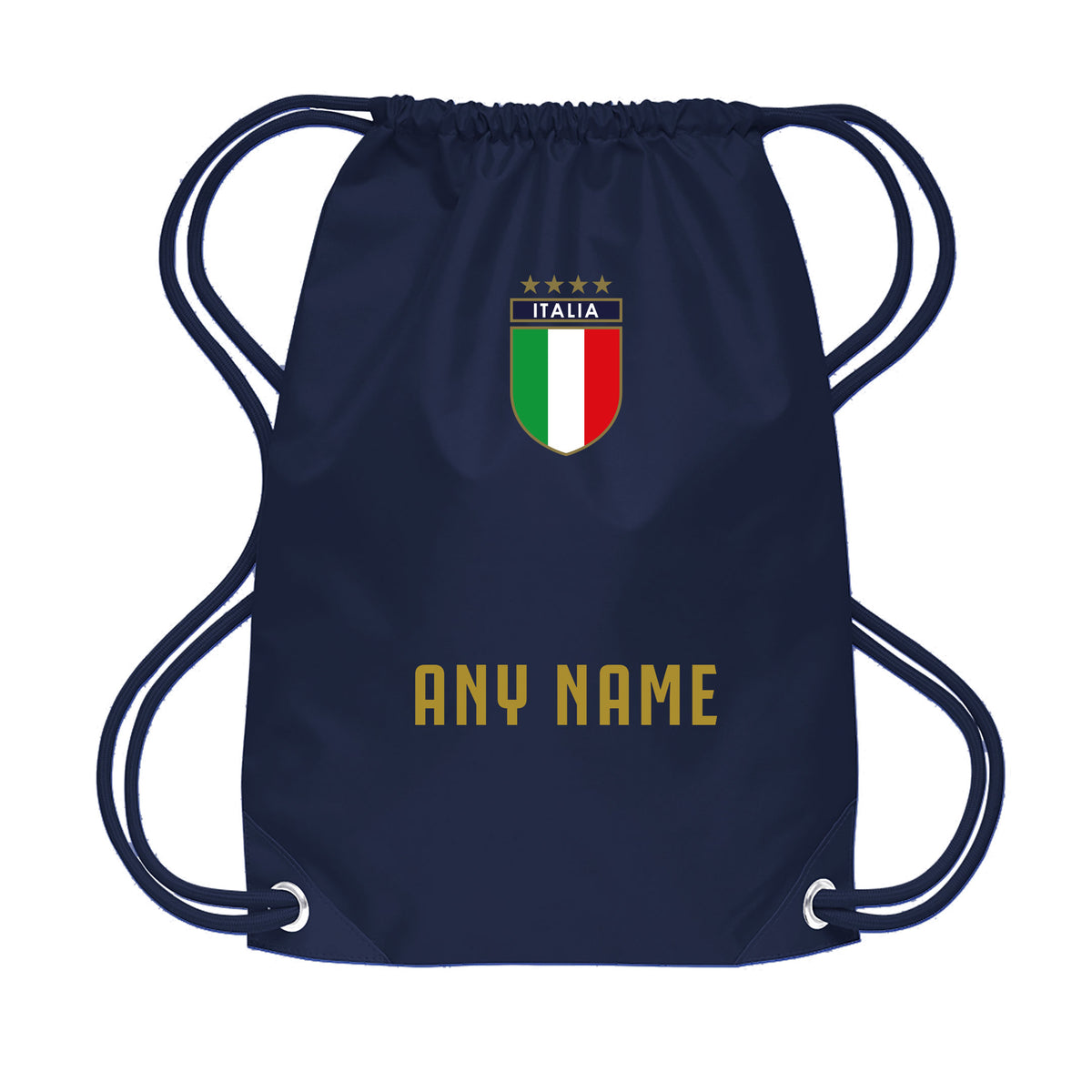 Personalised Italy Style Blue &amp; Gold Home Bundle With Socks &amp; Bag