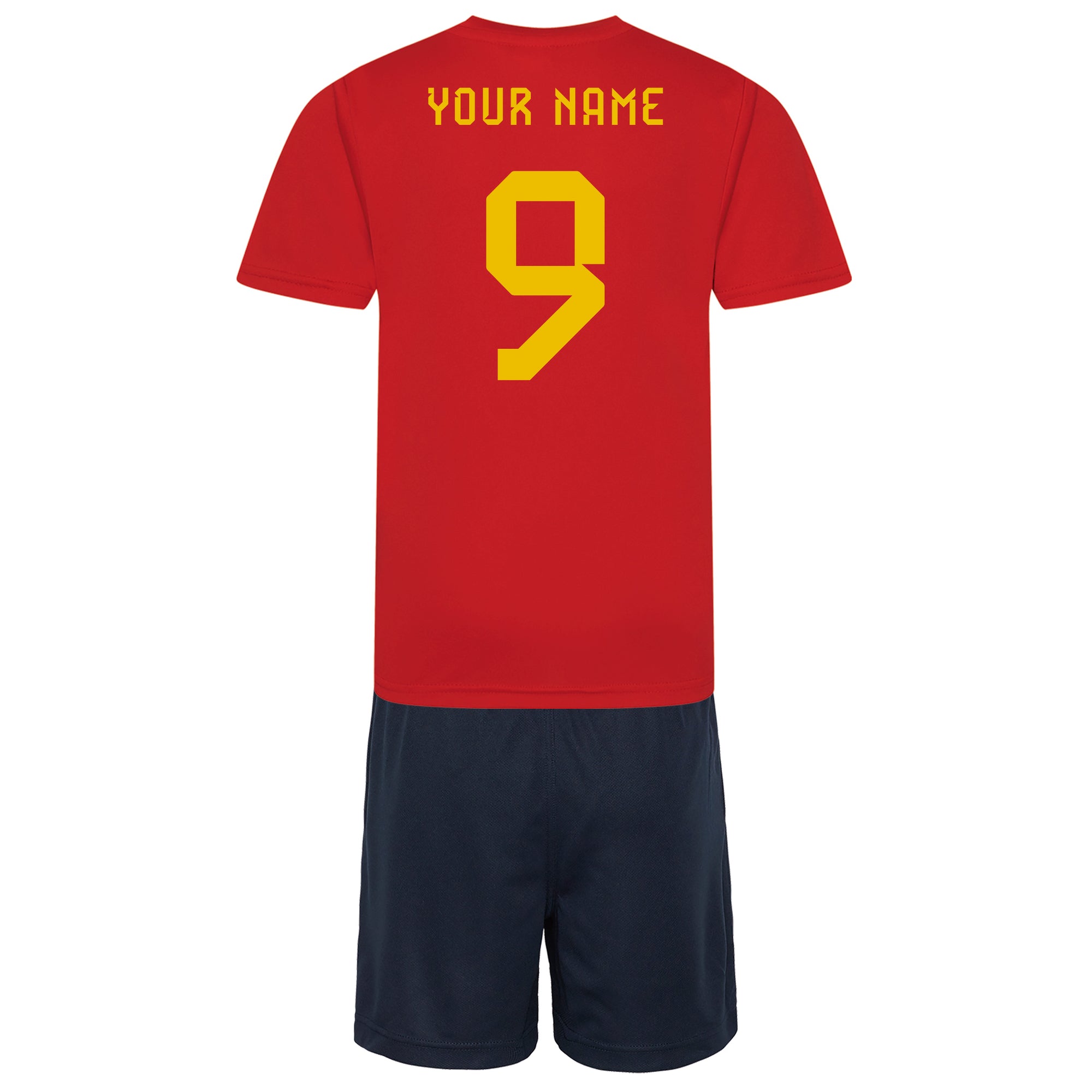 Personalised Spain Cup Style Red & Blue Home Kit FREE Bag