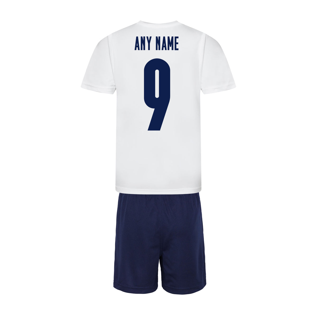 Personalised Italy Style White &amp; Navy Away Bundle With Socks &amp; Bag